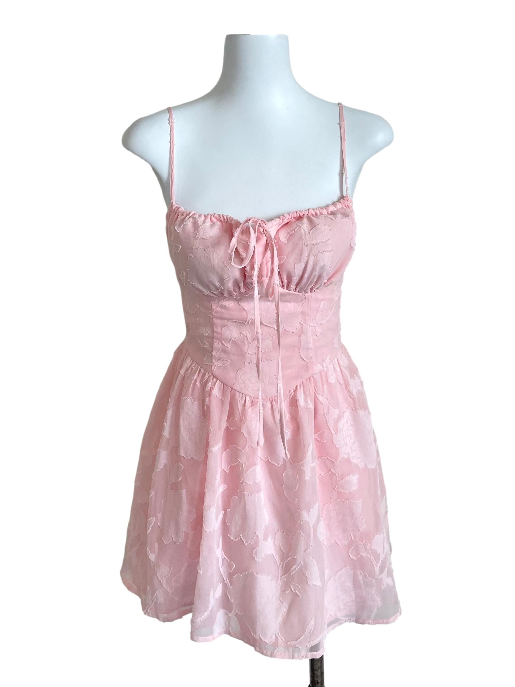 Pastel Pink Bustier Cami Dress
