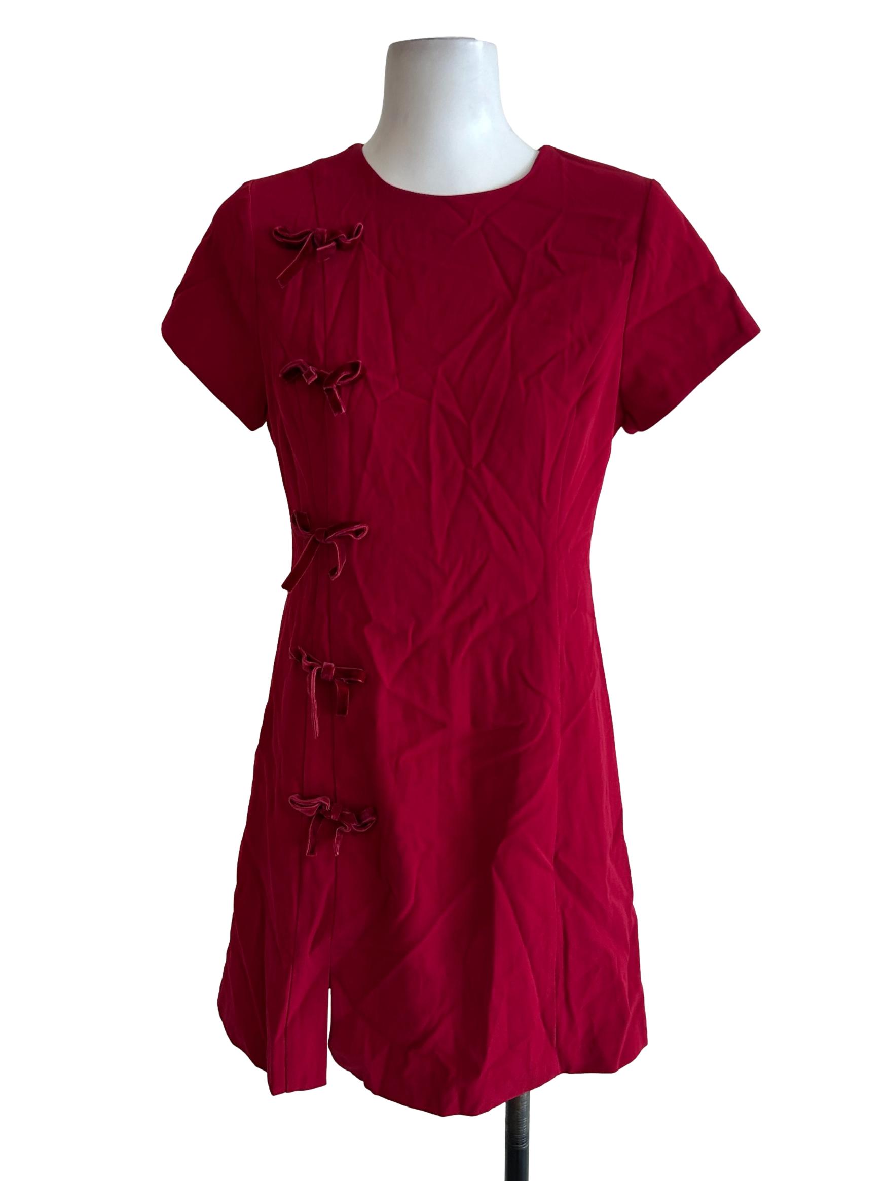 Scarlet Red Cheongsam Dress