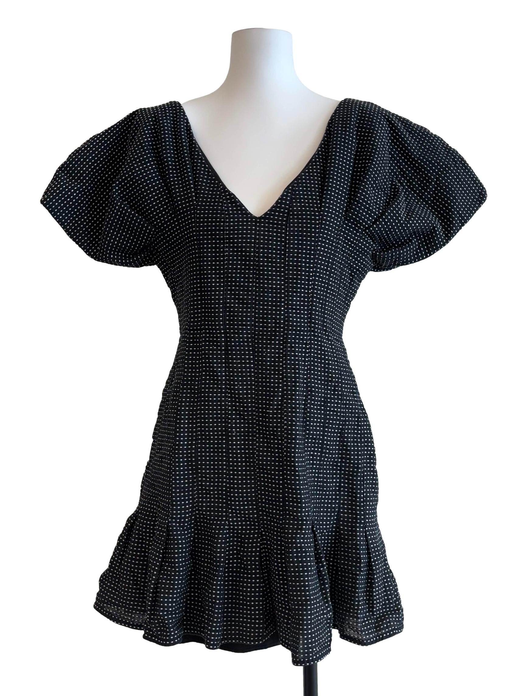 Black And White A-Line Mini Dress