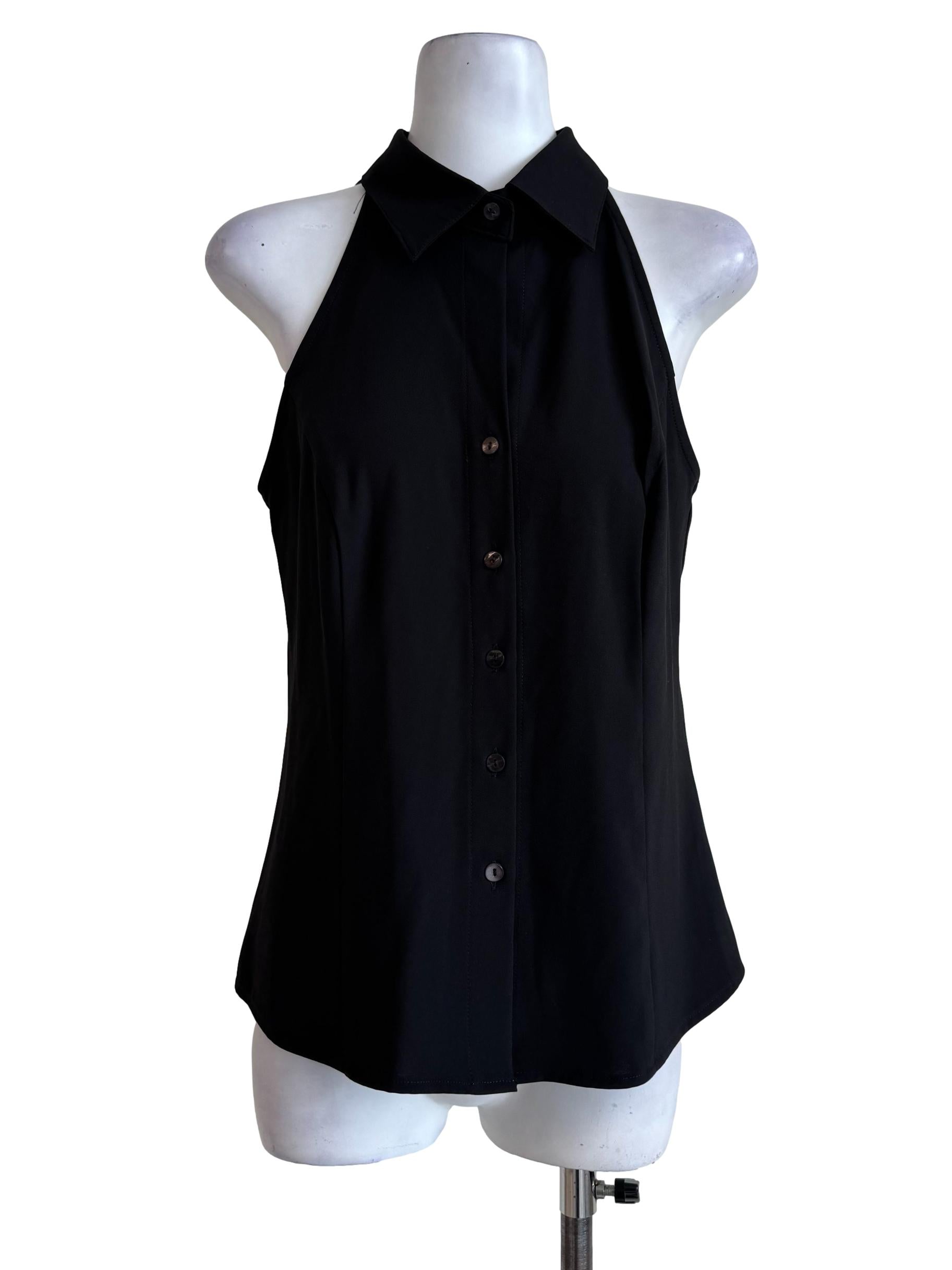 Crow Black Sleeveless Top