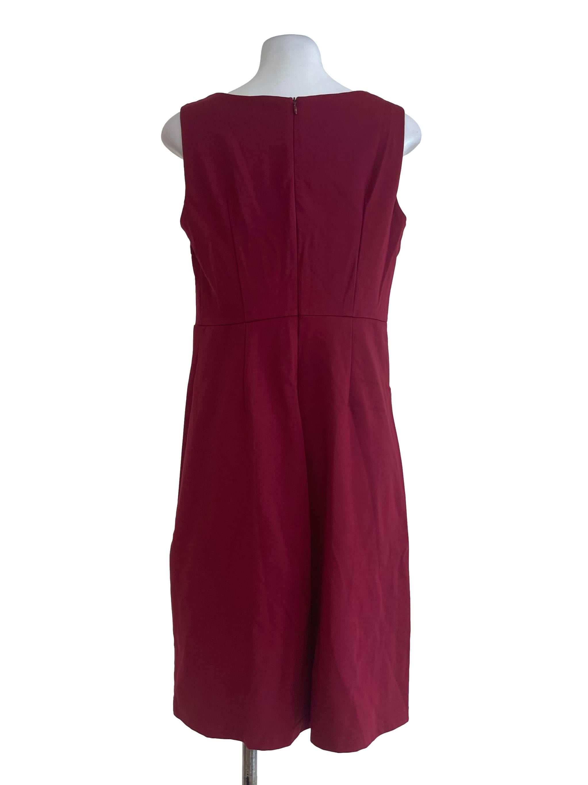 Wine Red Plain Formal Dress
