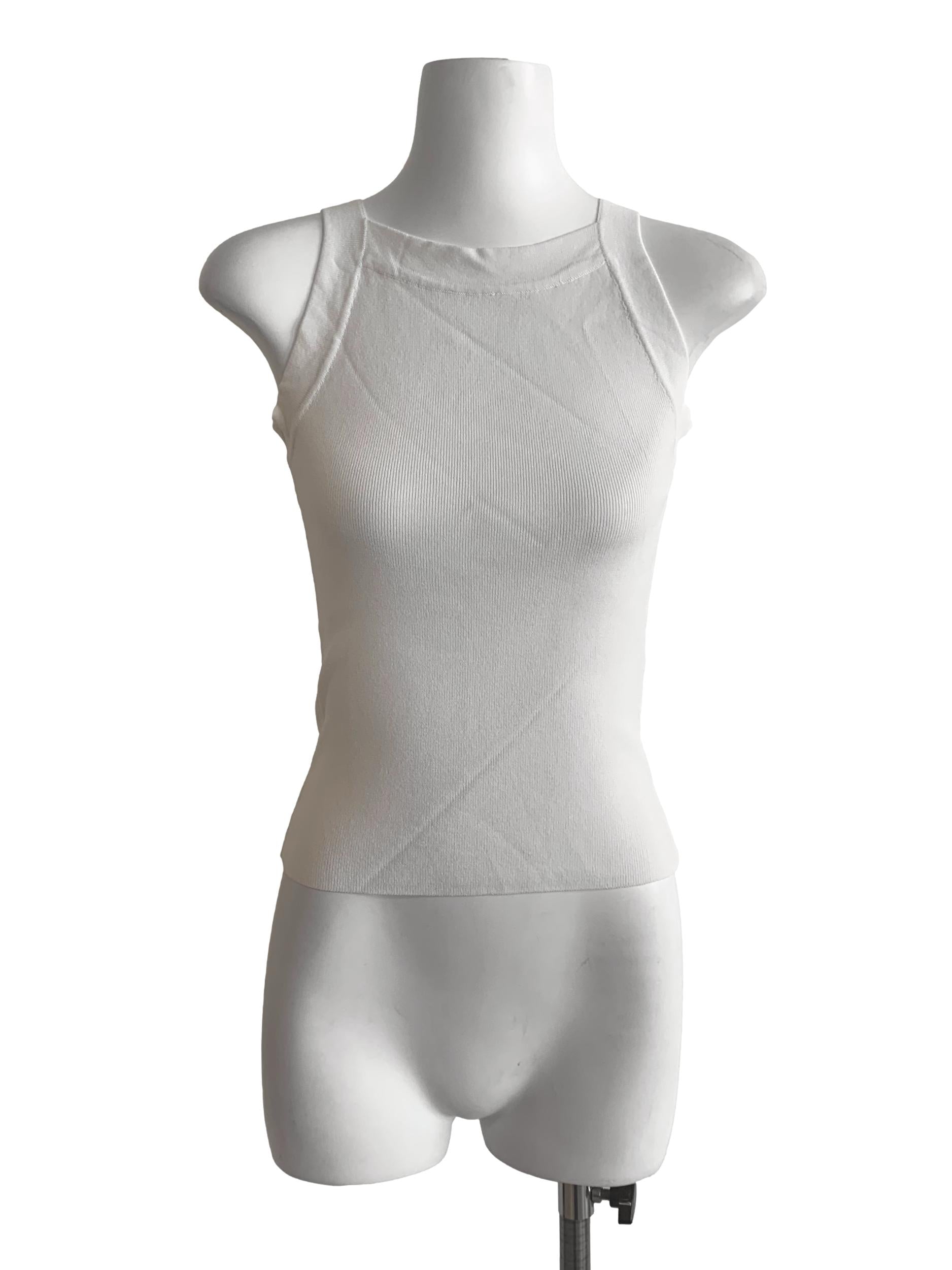 White High Neck Tank Top LB