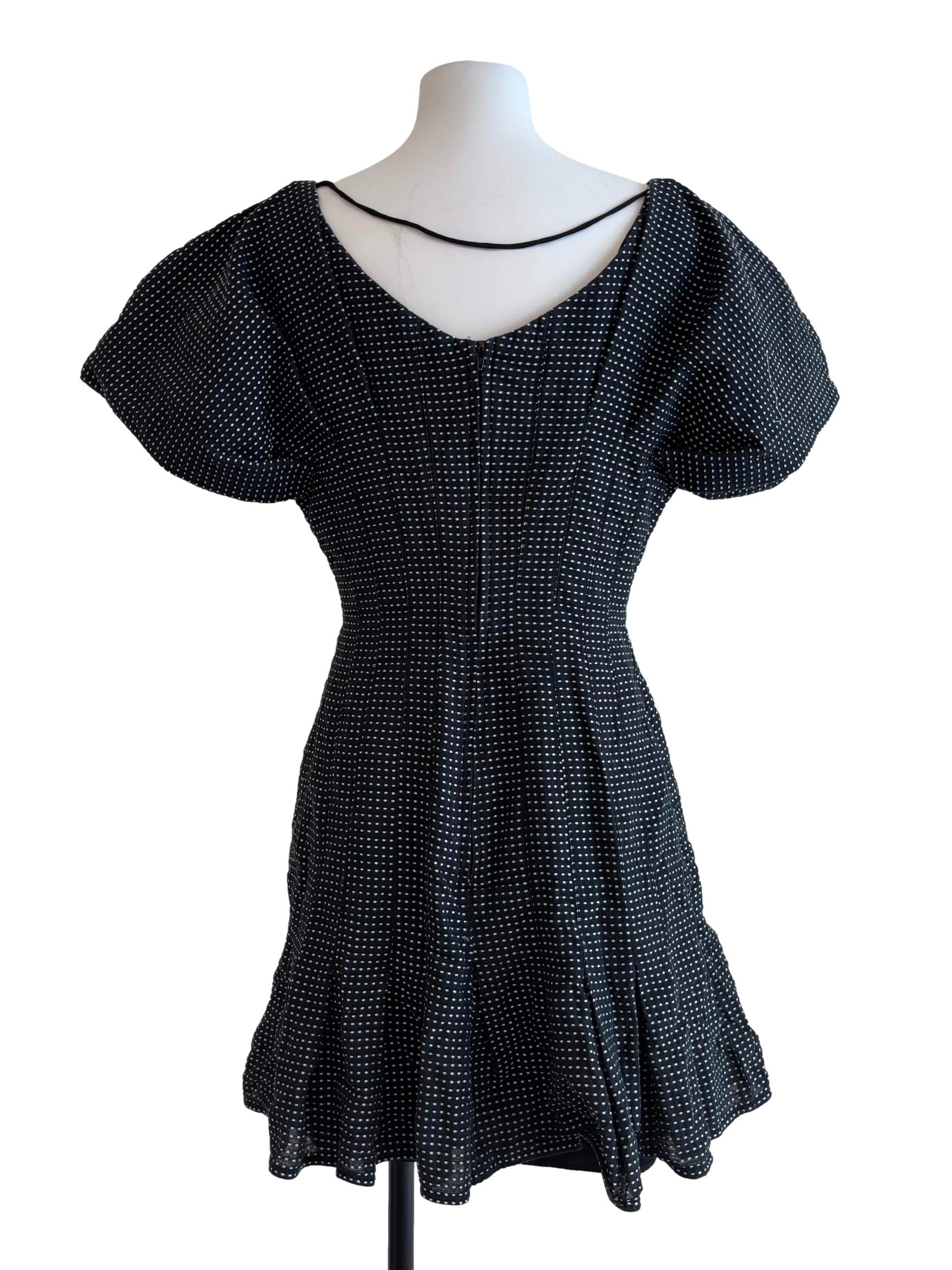 Black And White A-Line Mini Dress