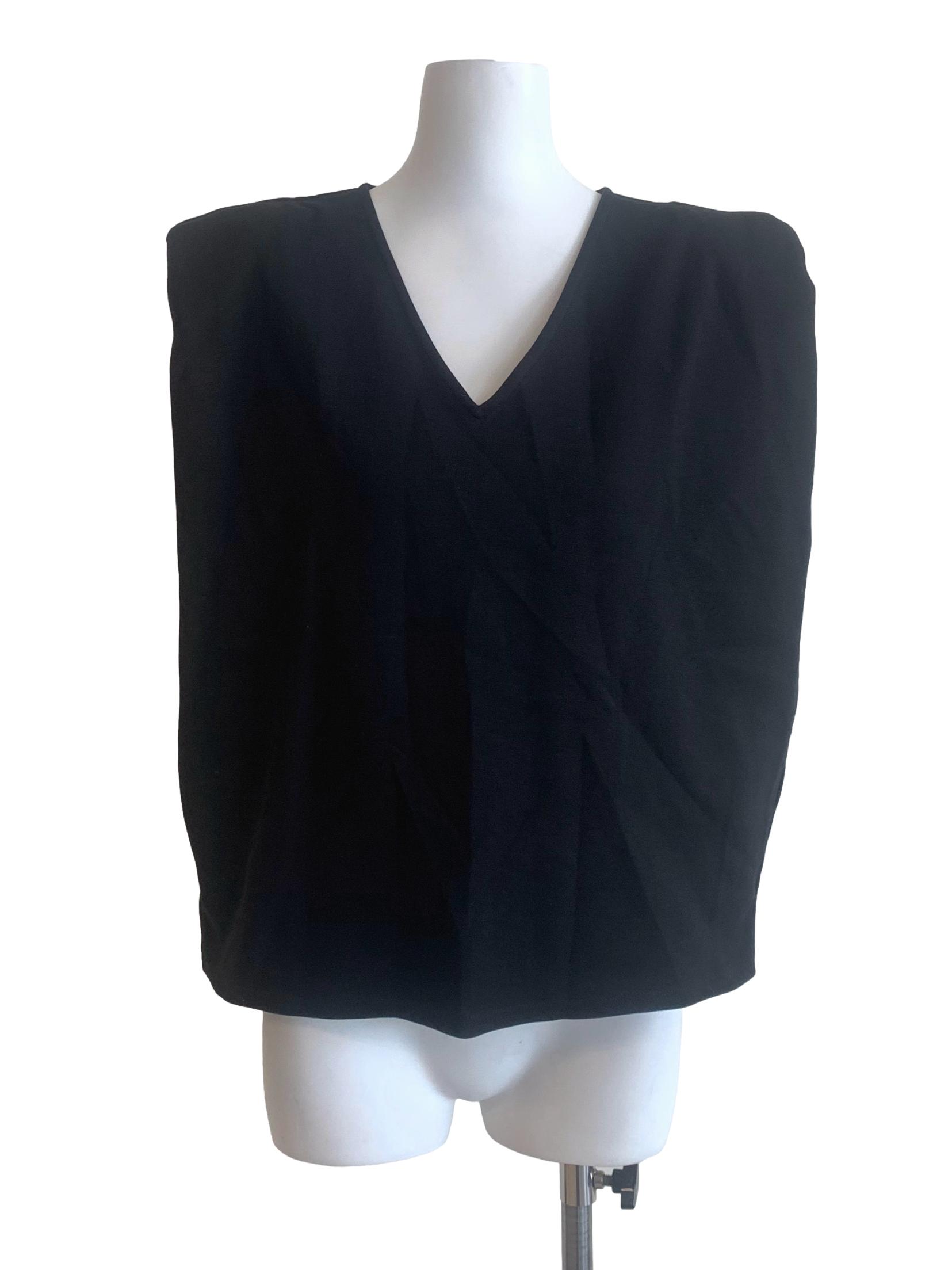 Crow Black Trapezoid Top LB