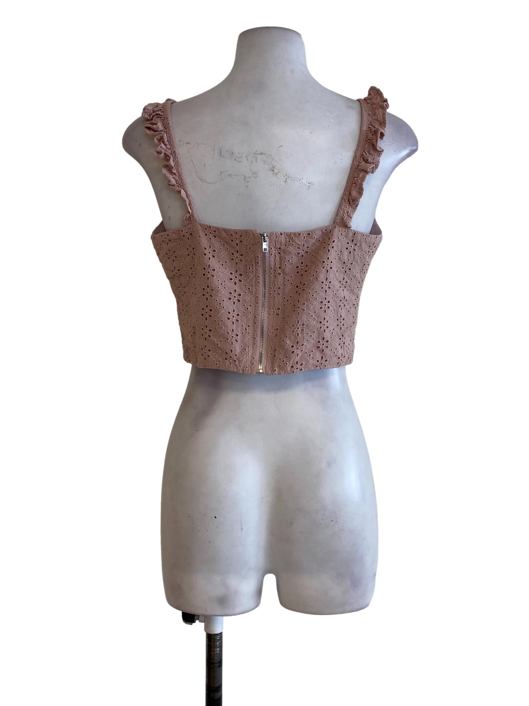 Dusty Pink Embroidered Top