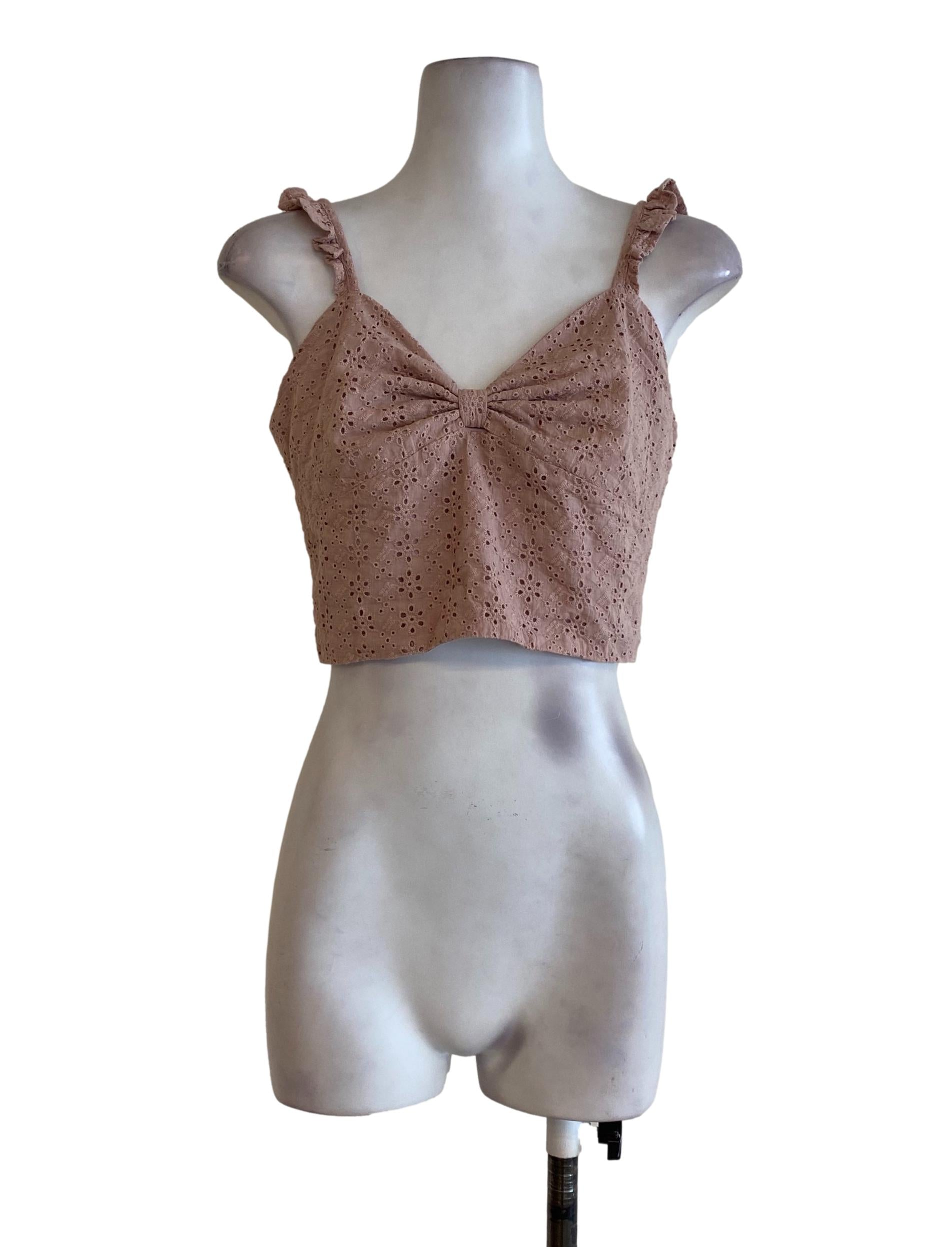 Dusty Pink Embroidered Top