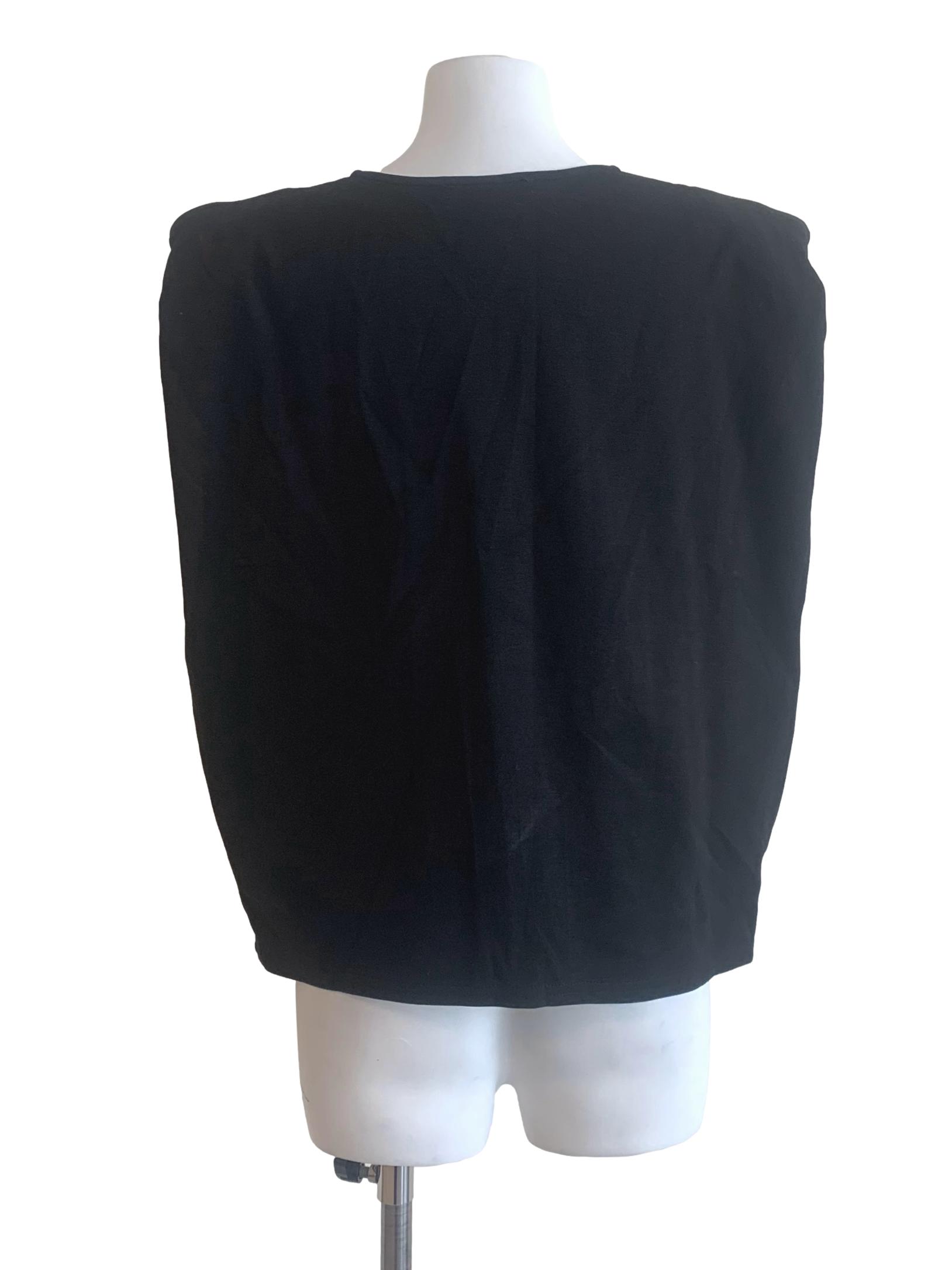 Crow Black Trapezoid Top LB