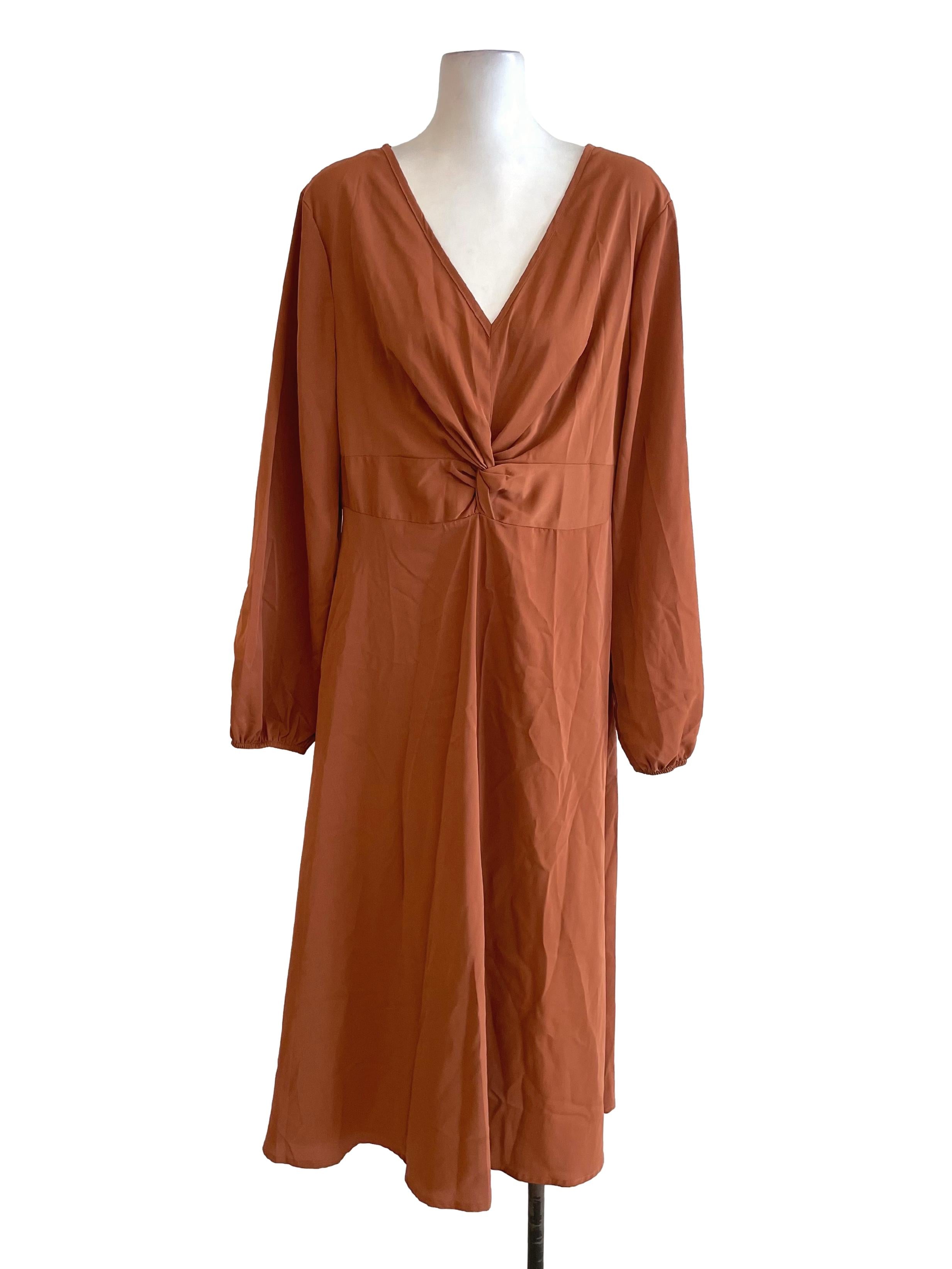Squash Orange Twist Dress