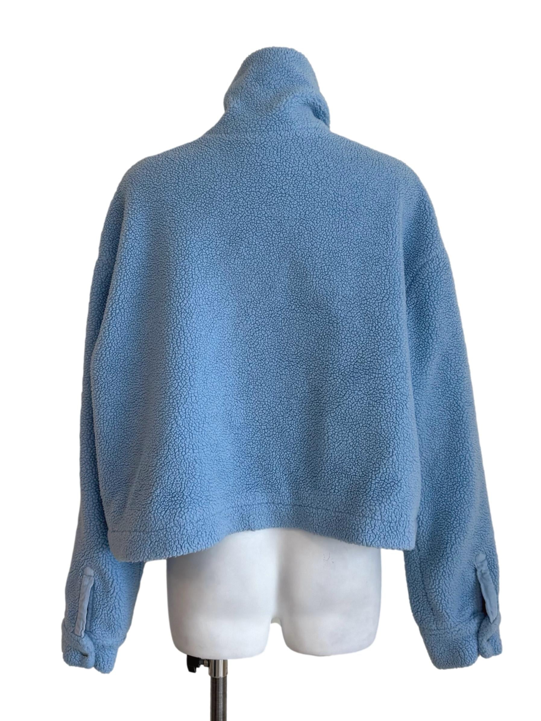 Baby Blue Fleece Trapeze High Neck Jumper