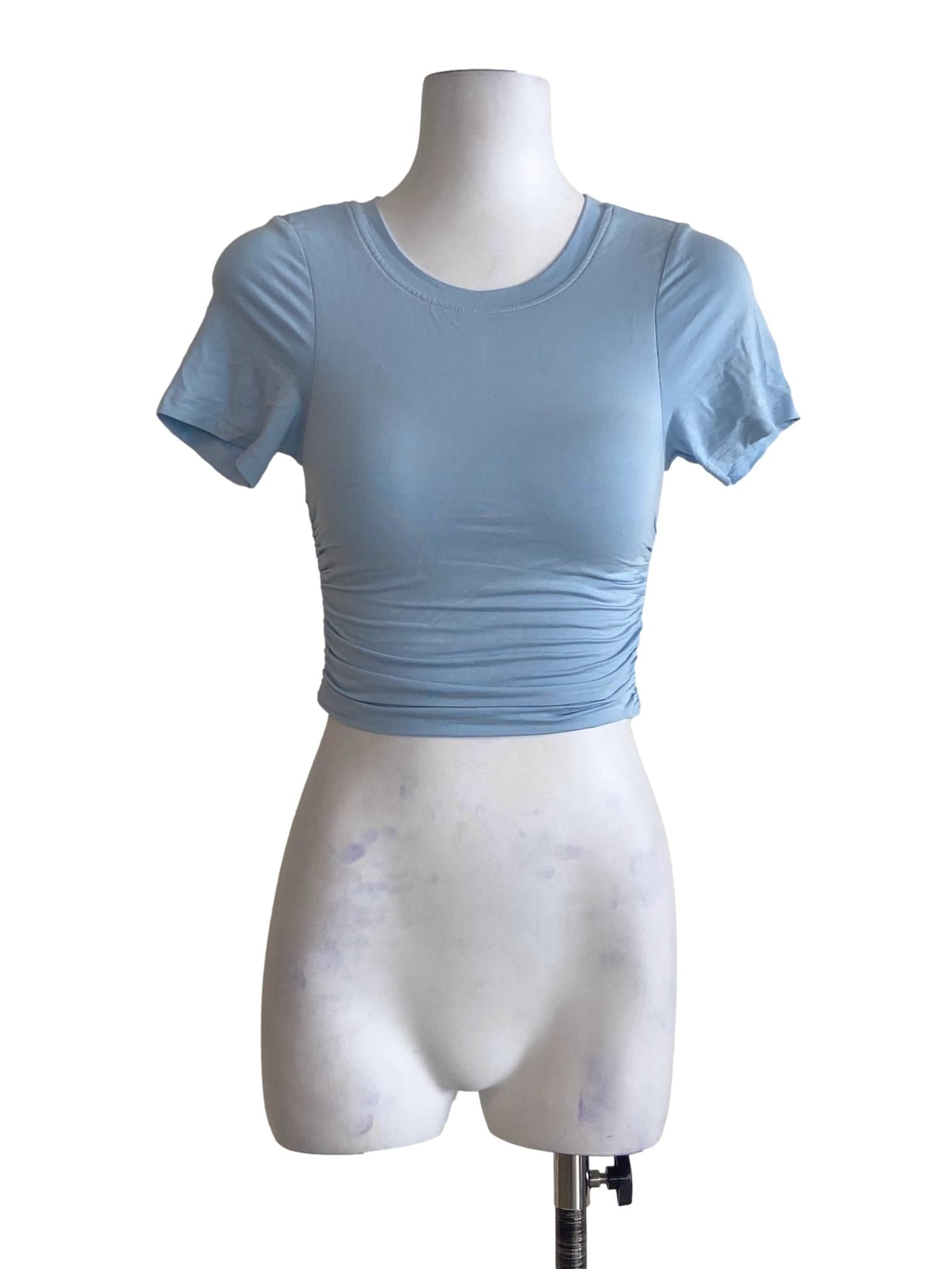 Sky Blue Fit Crop Top