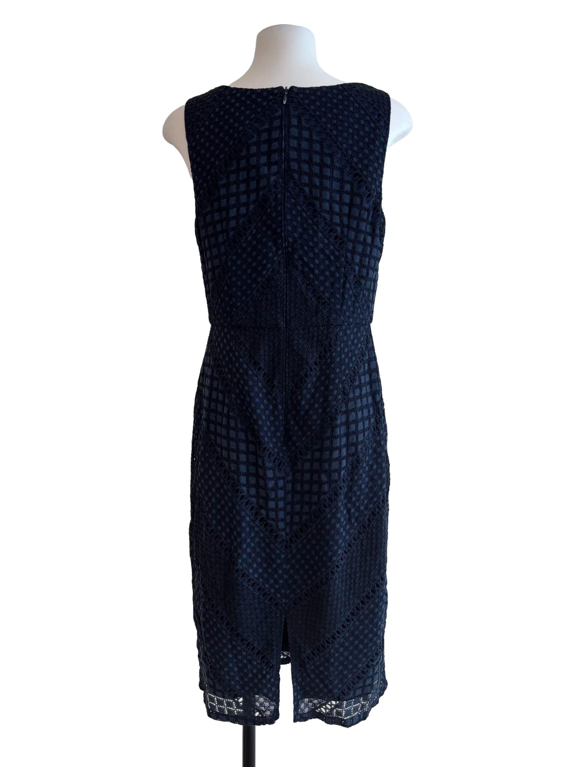 Midnight Blue Sleeveless Pencil Dress