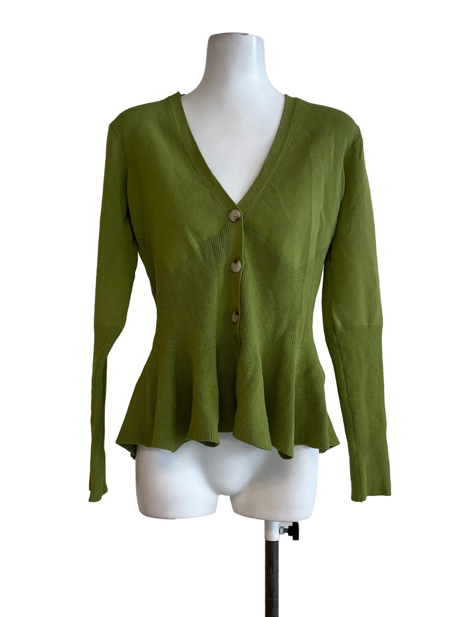 Pear Green Slim Cardigan