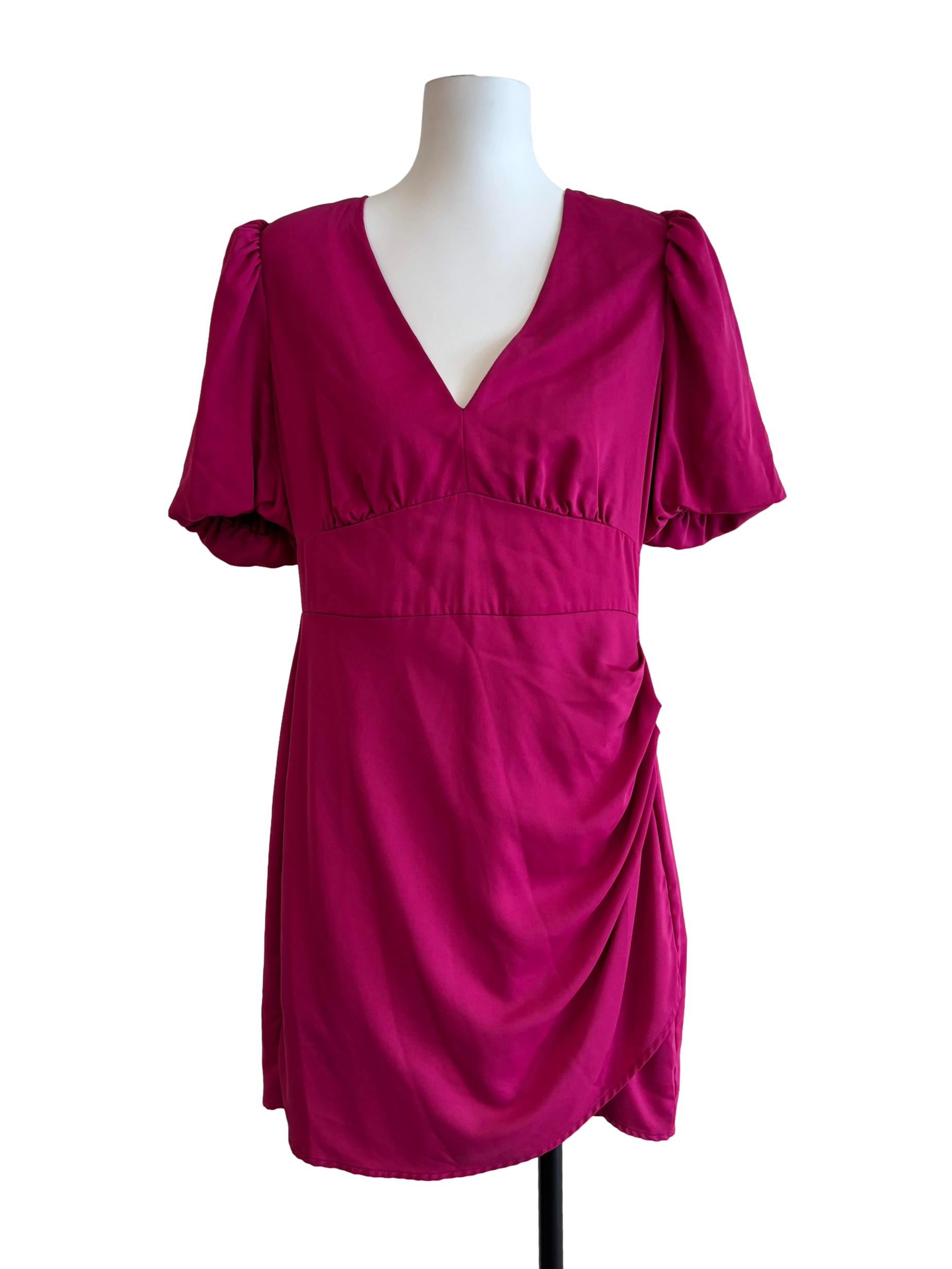 Magenta Pink Mini Sheath Dress