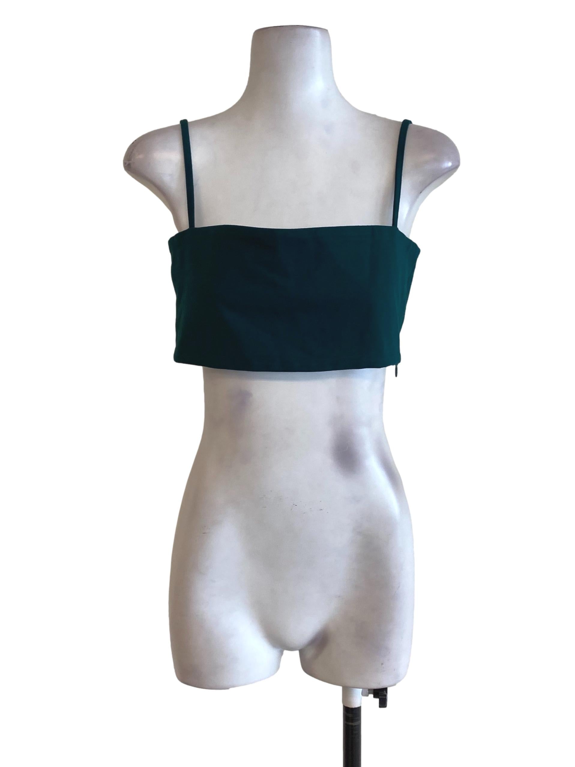 Dark Green Crop Top