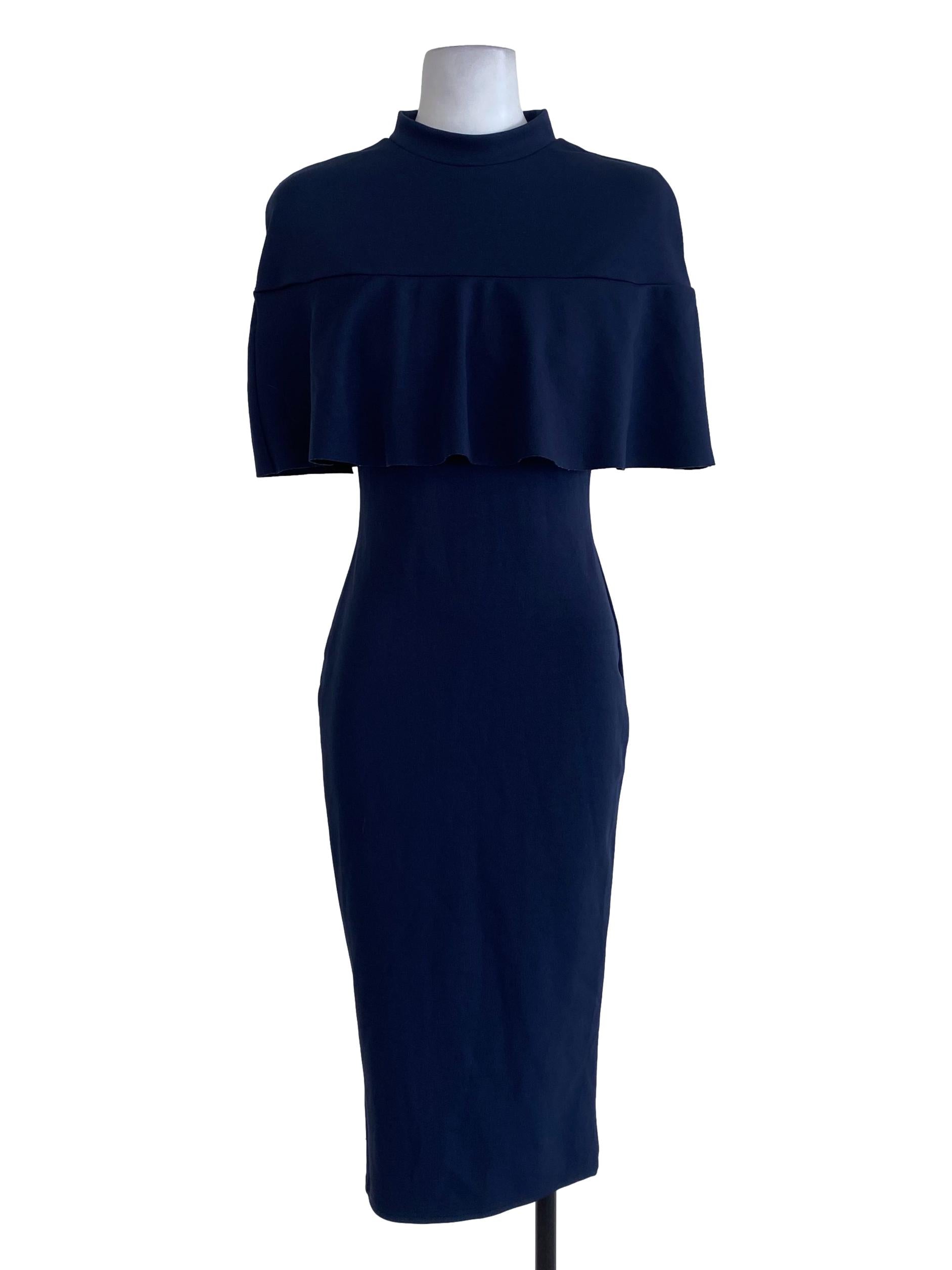 Navy Blue Layered Bodycon Dress