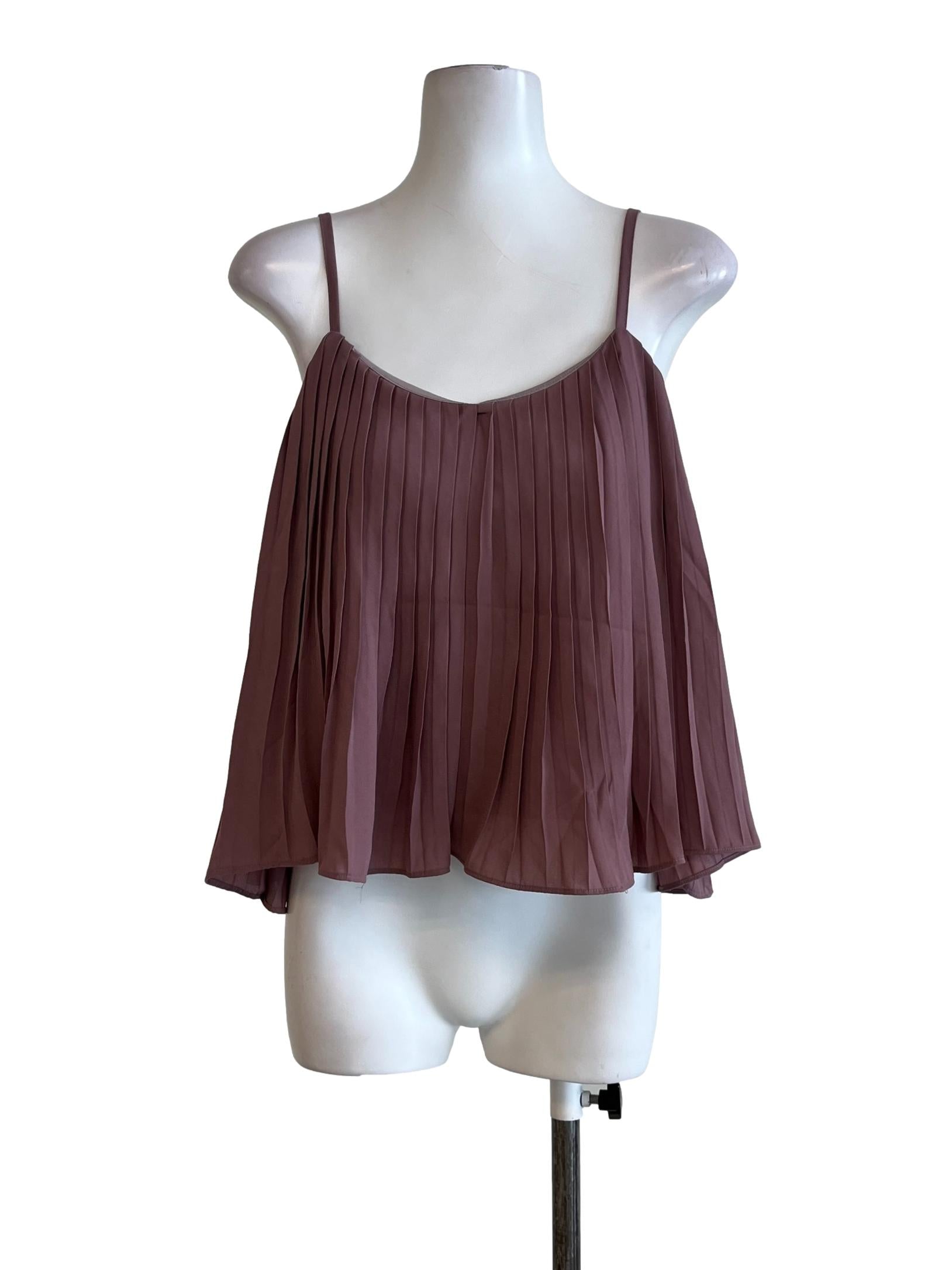 Grape Purple Spaghetti Strap Blouse