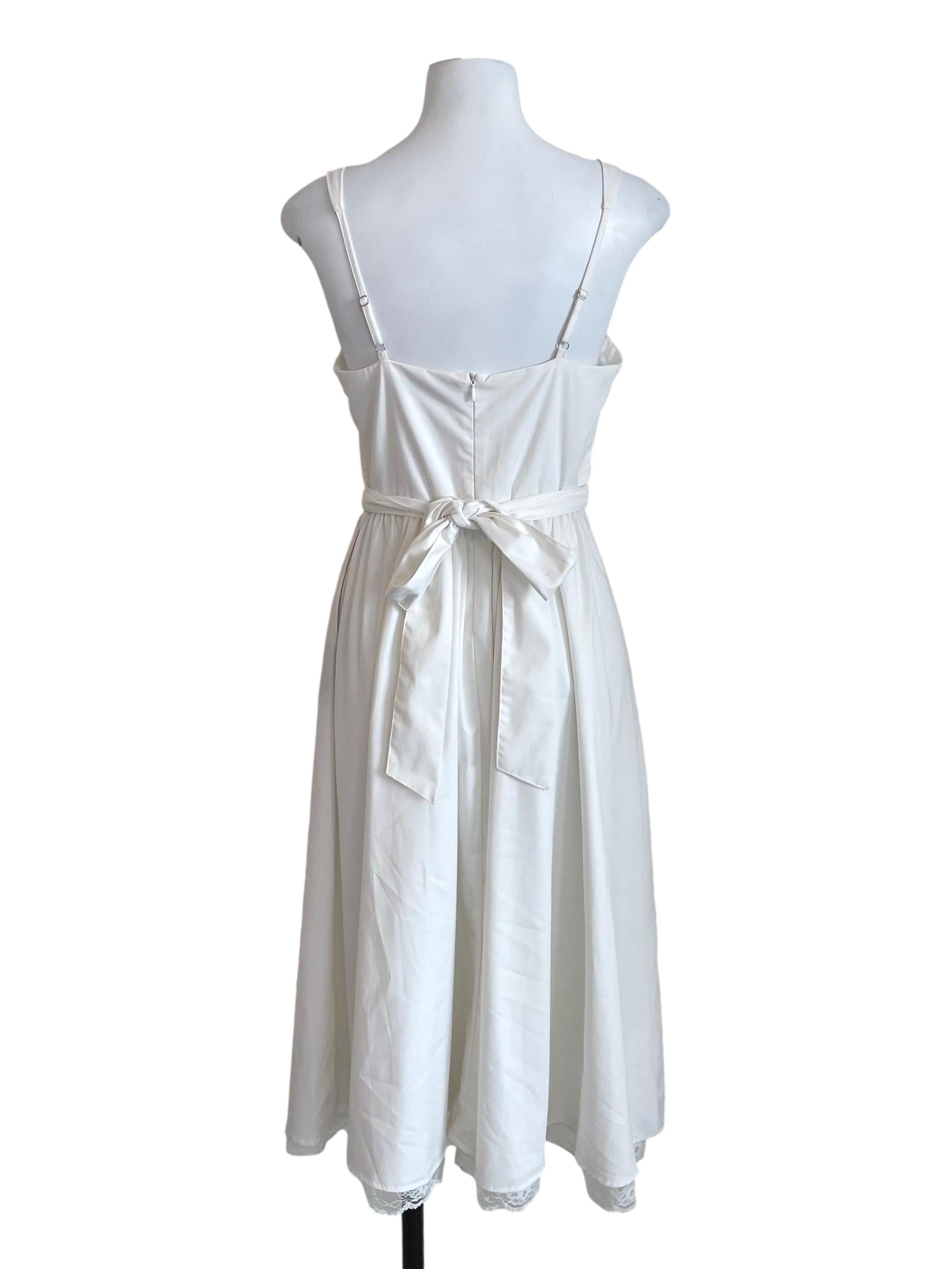 White Lace Bustier Bouffant Dress