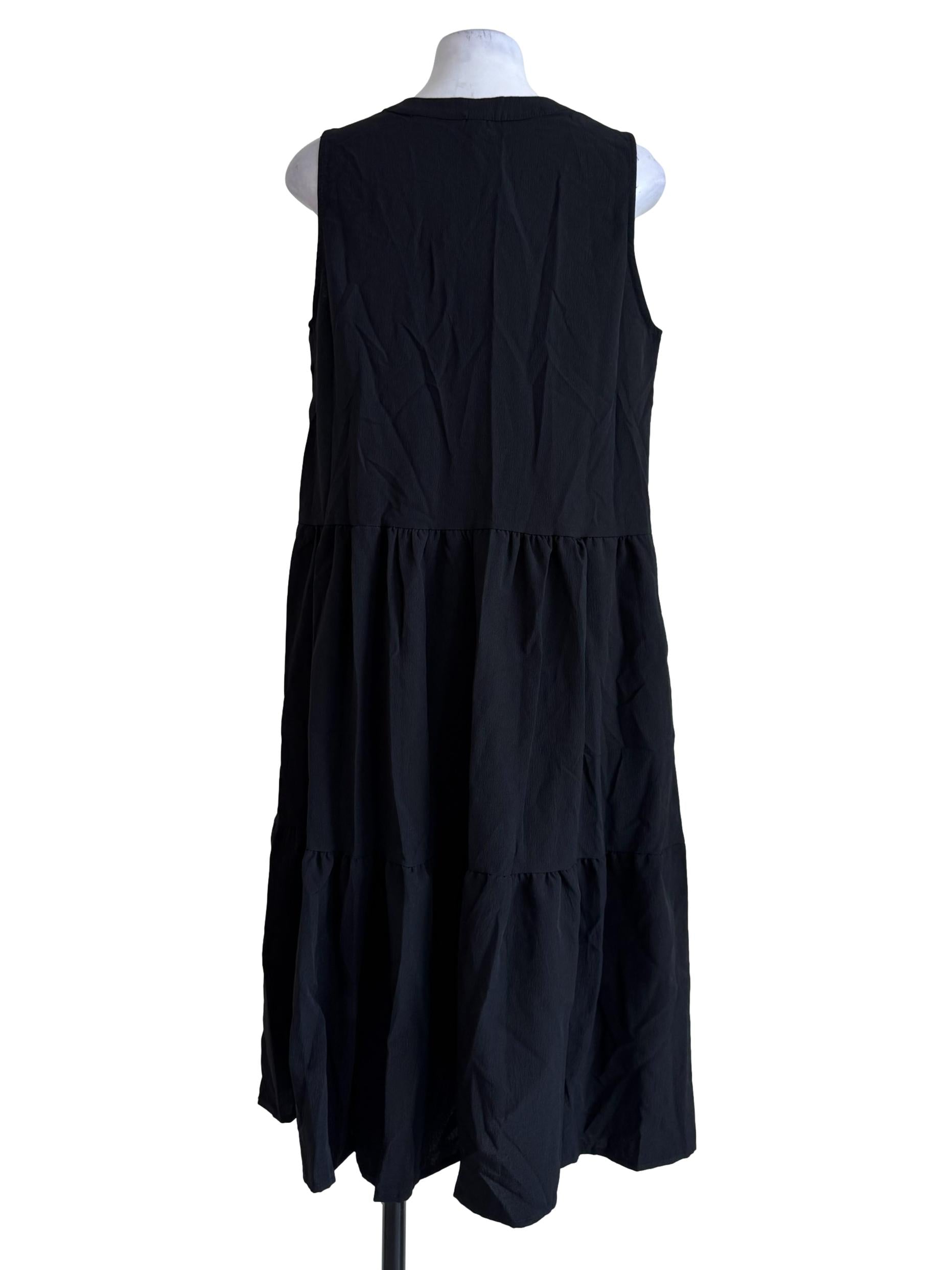 Stone Black Sleeveless Dress