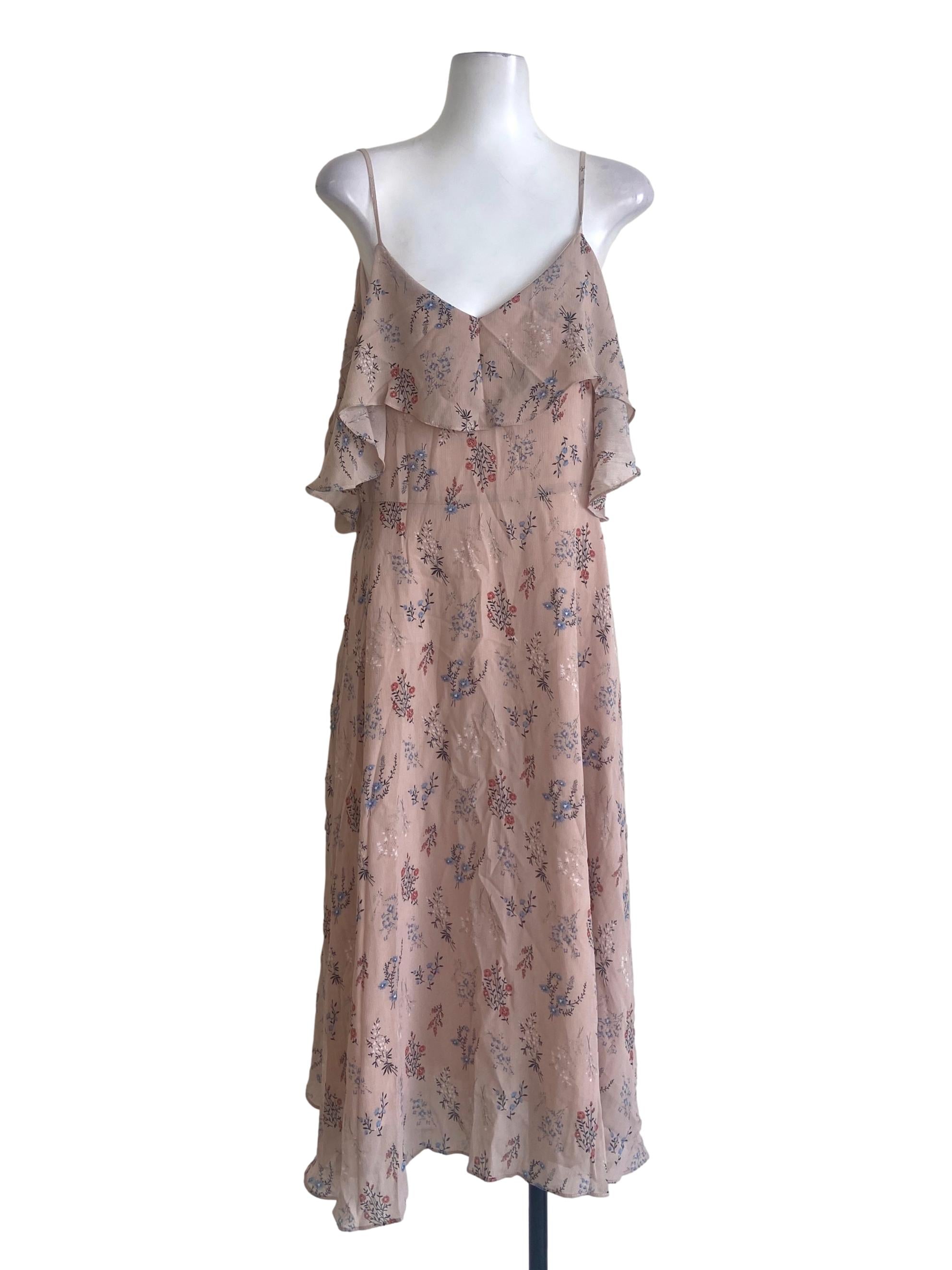 Lemonade Pink Sleeveless Floral Slip  Dress