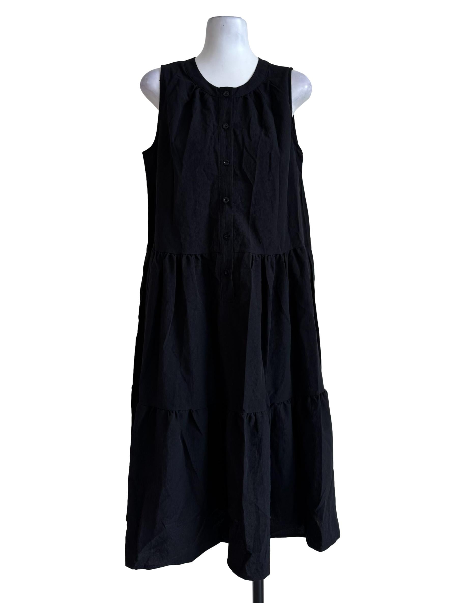 Stone Black Sleeveless Dress