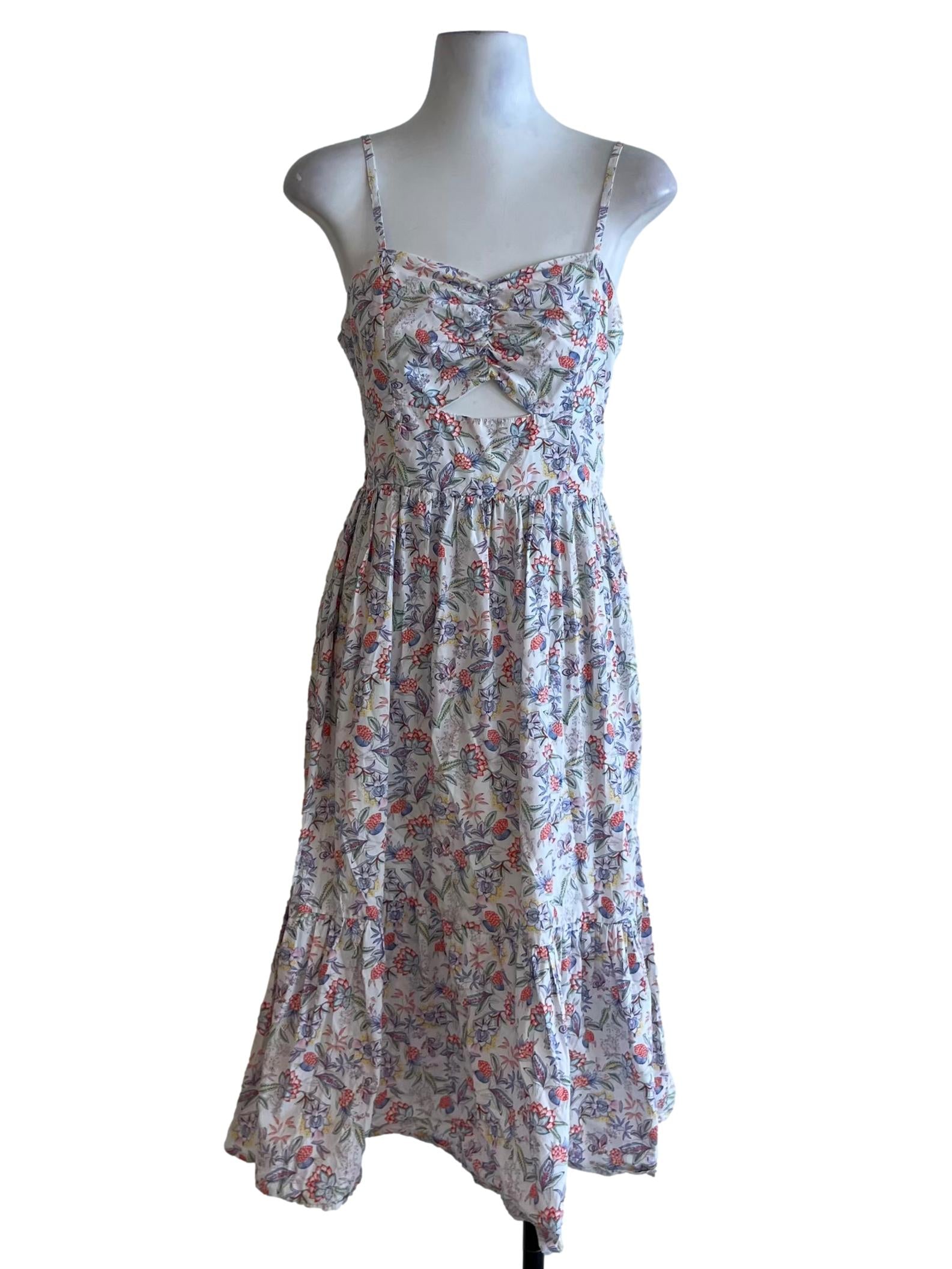 White Floral A-Line Dress
