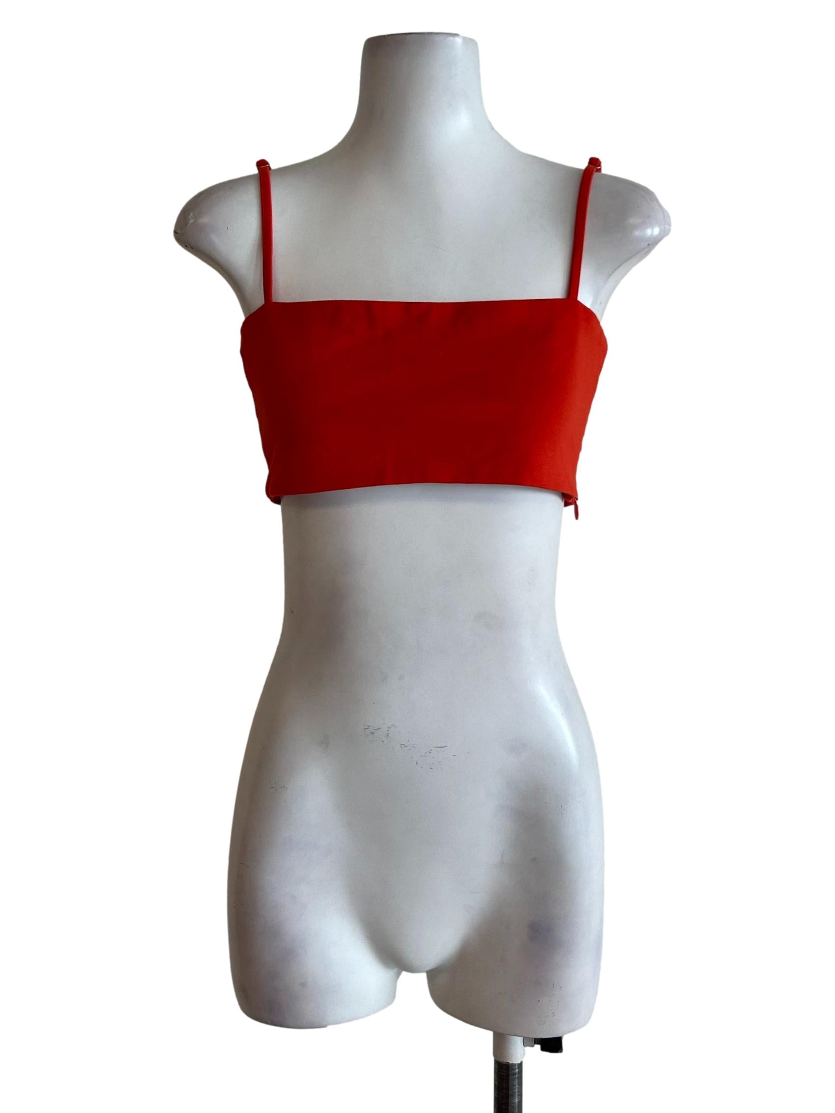 Orange Cami Crop Top