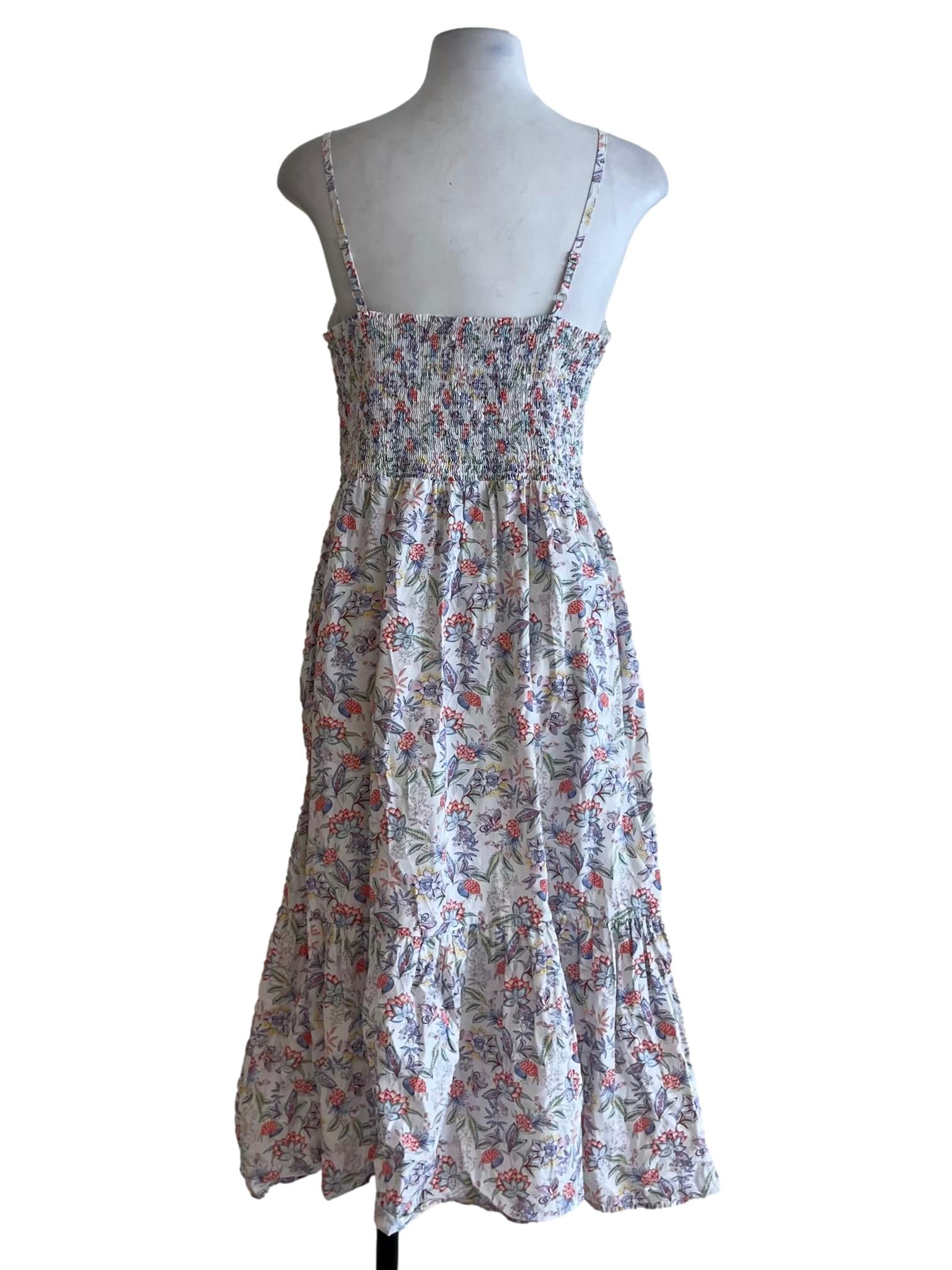White Floral A-Line Dress