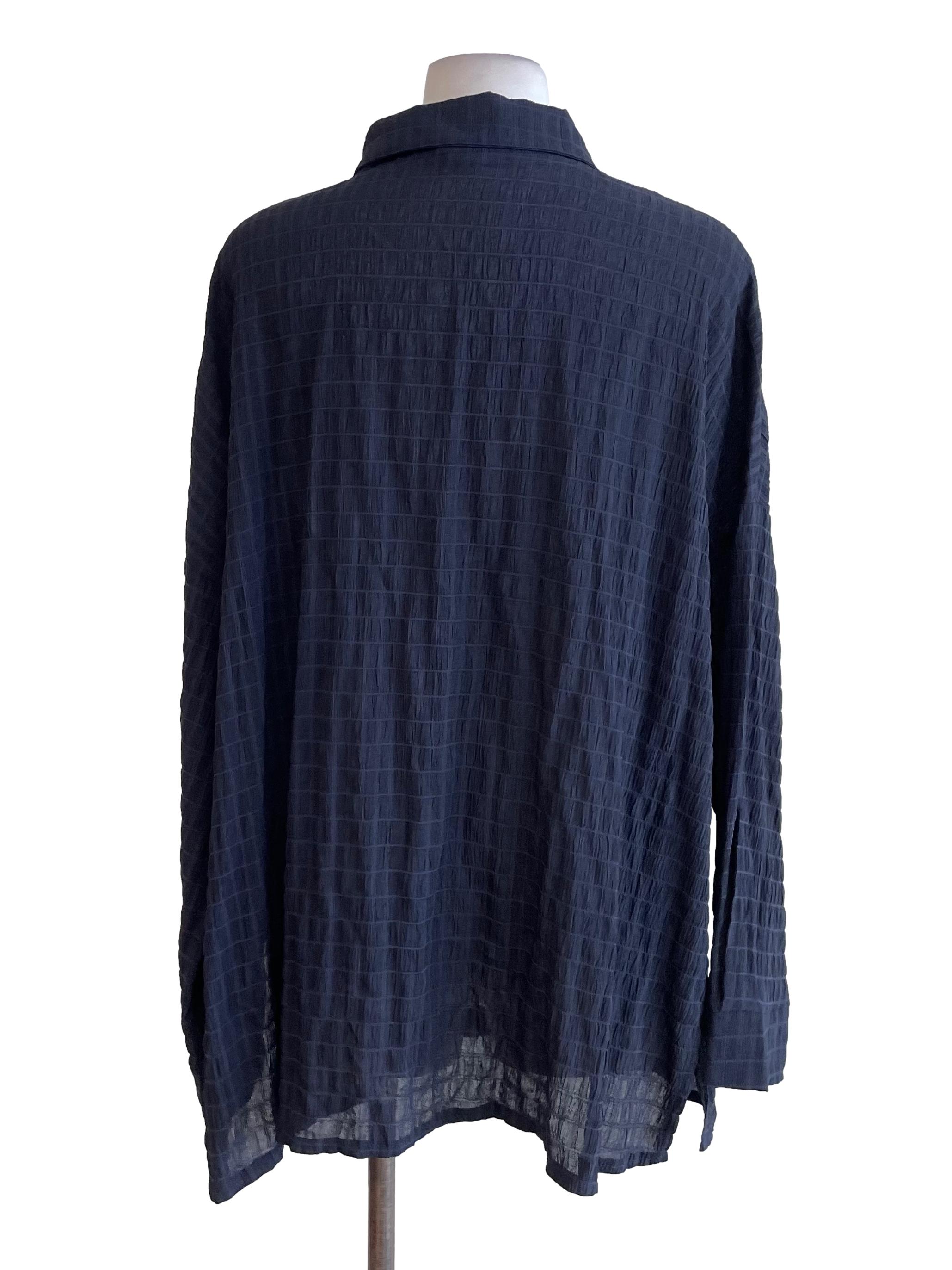 Dark Navy Textured Shirt