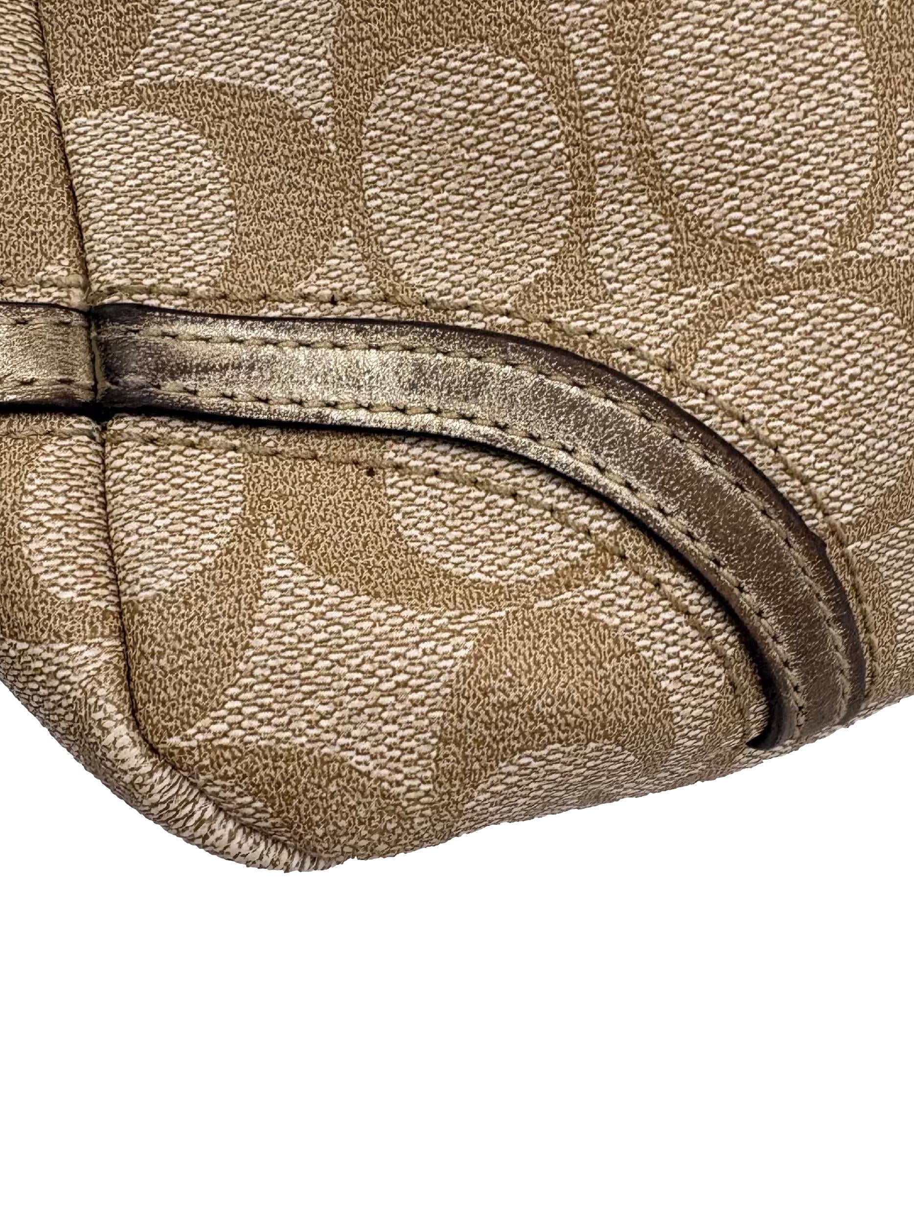 Beige Sufflette Coach Shoulder Bag