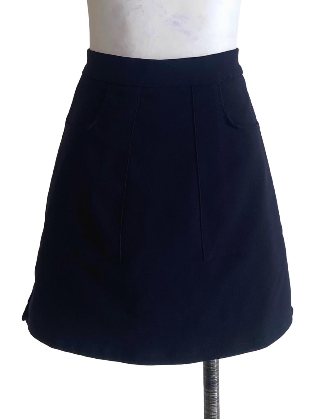 Navy Blue Mini Skirt