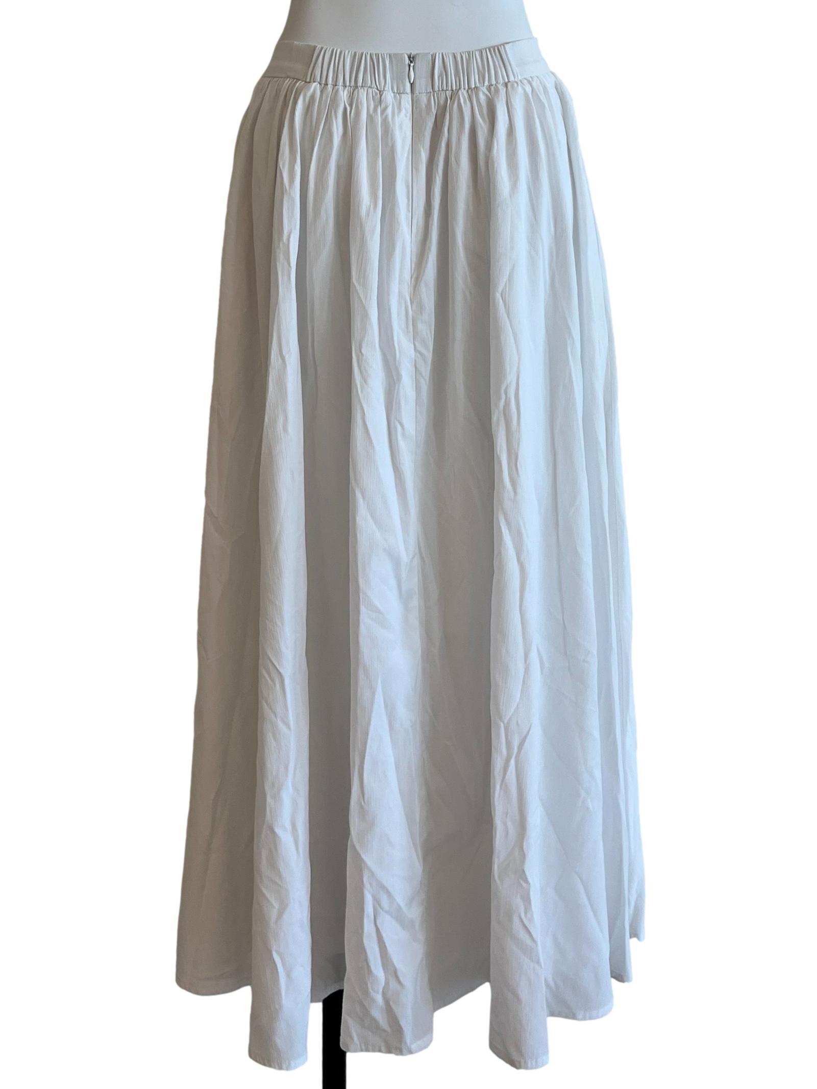 Bone White Maxi Skirt