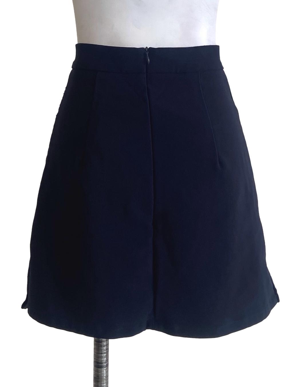 Navy Blue Mini Skirt