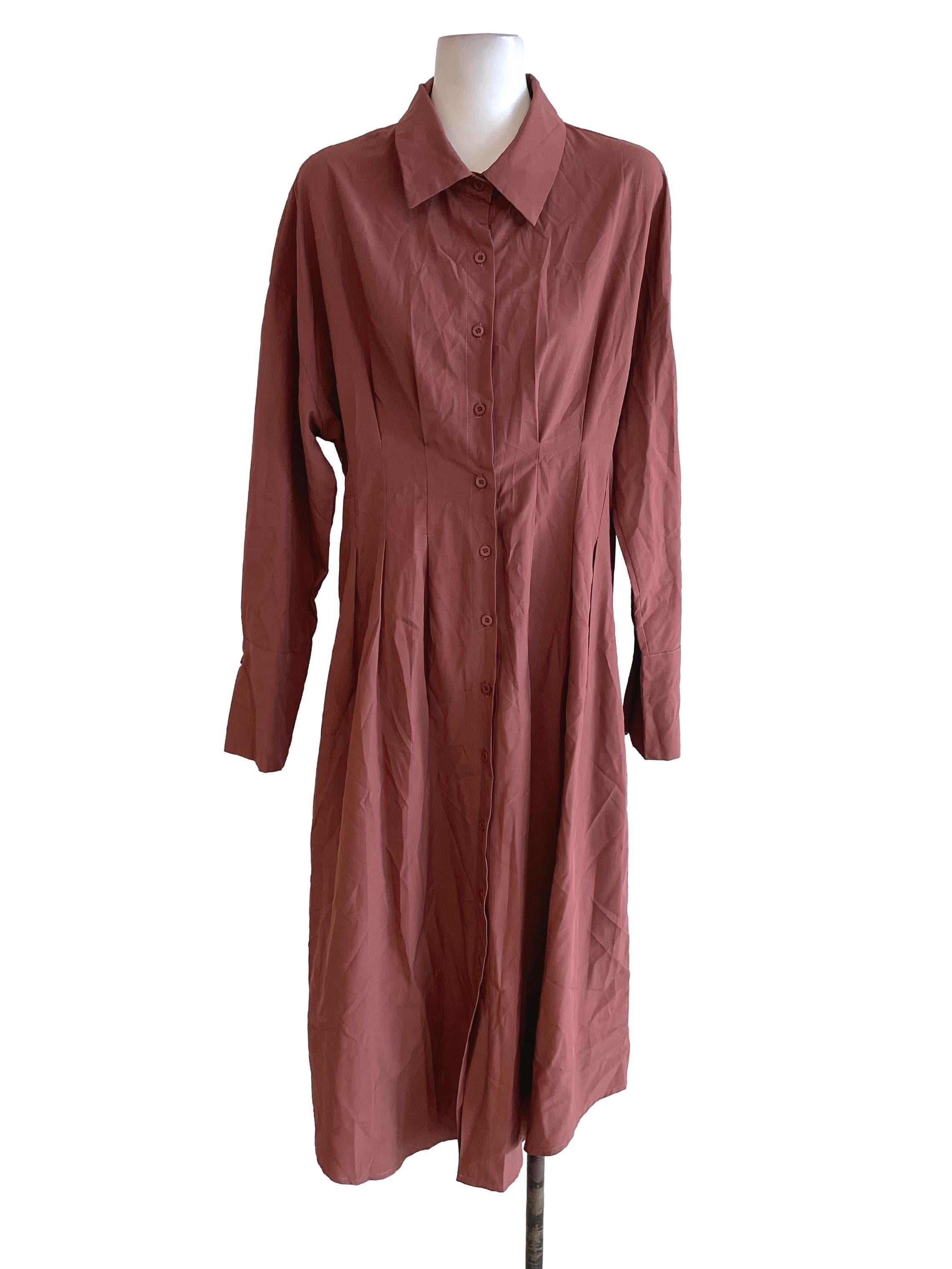 Blush Red Shirt Dress