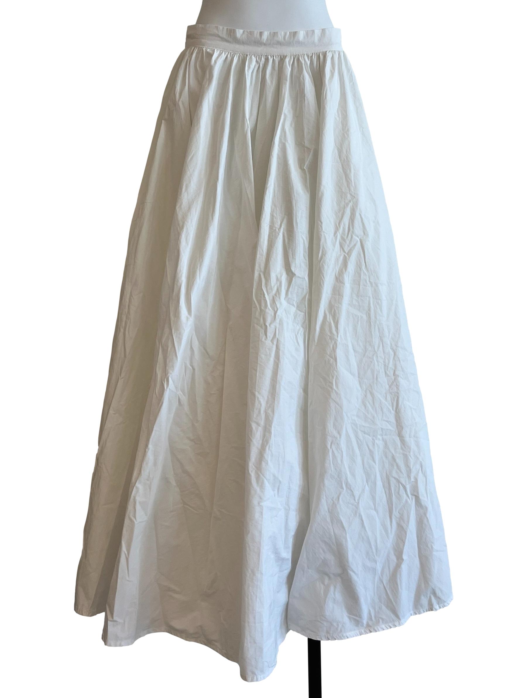 Off-White A-Line Maxi Skirt