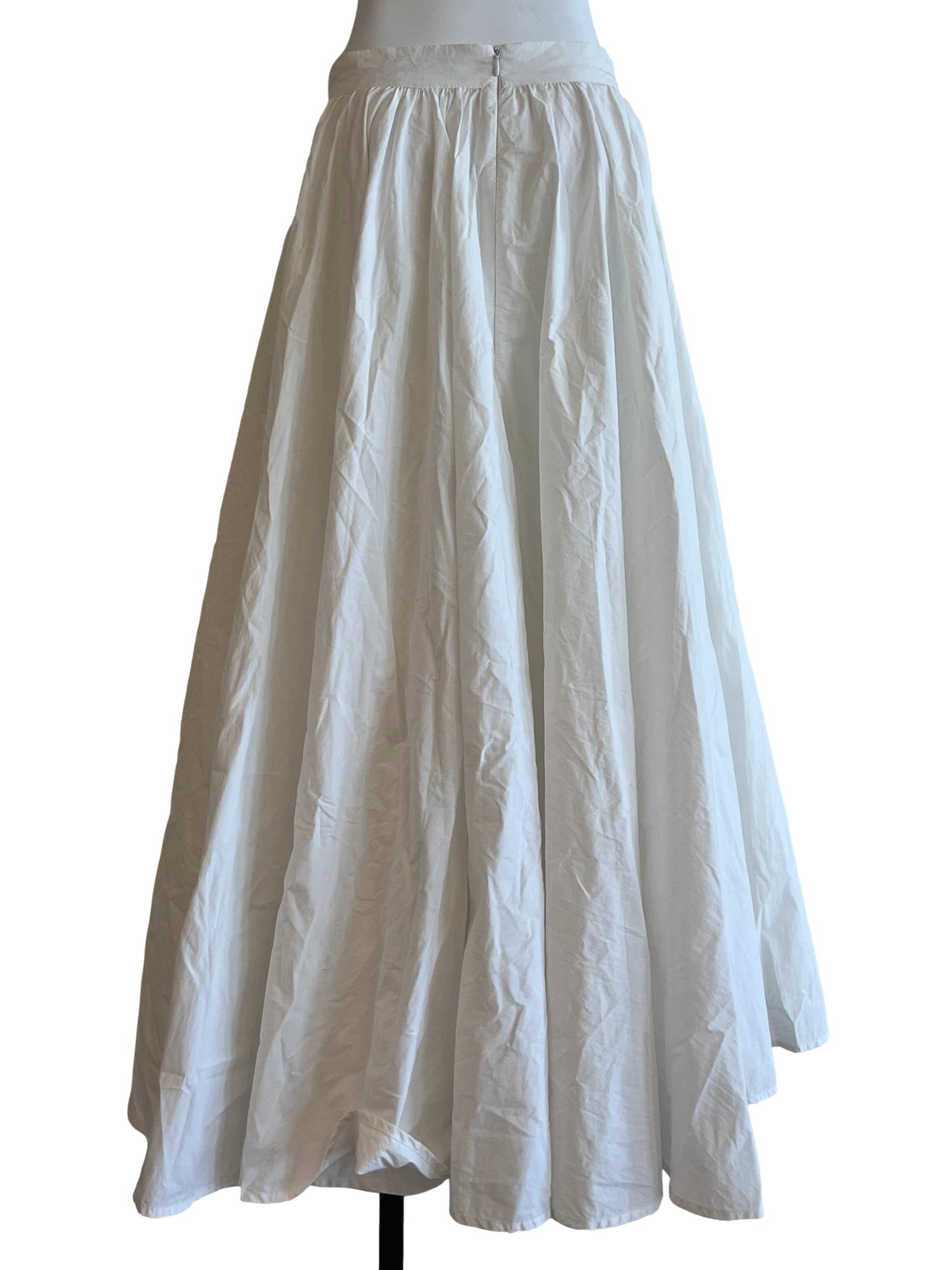 Off-White A-Line Maxi Skirt