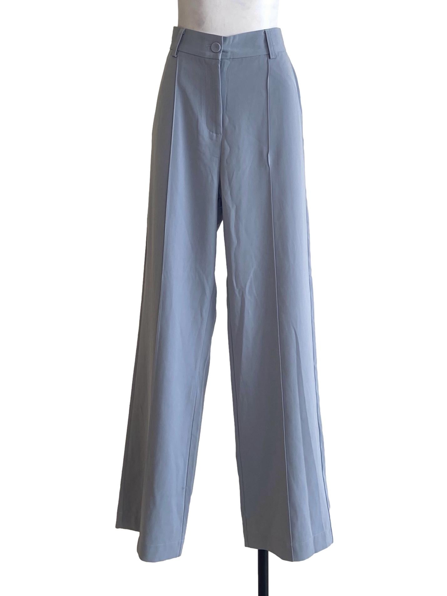 Stone Blue Straight Formal Pants TEM