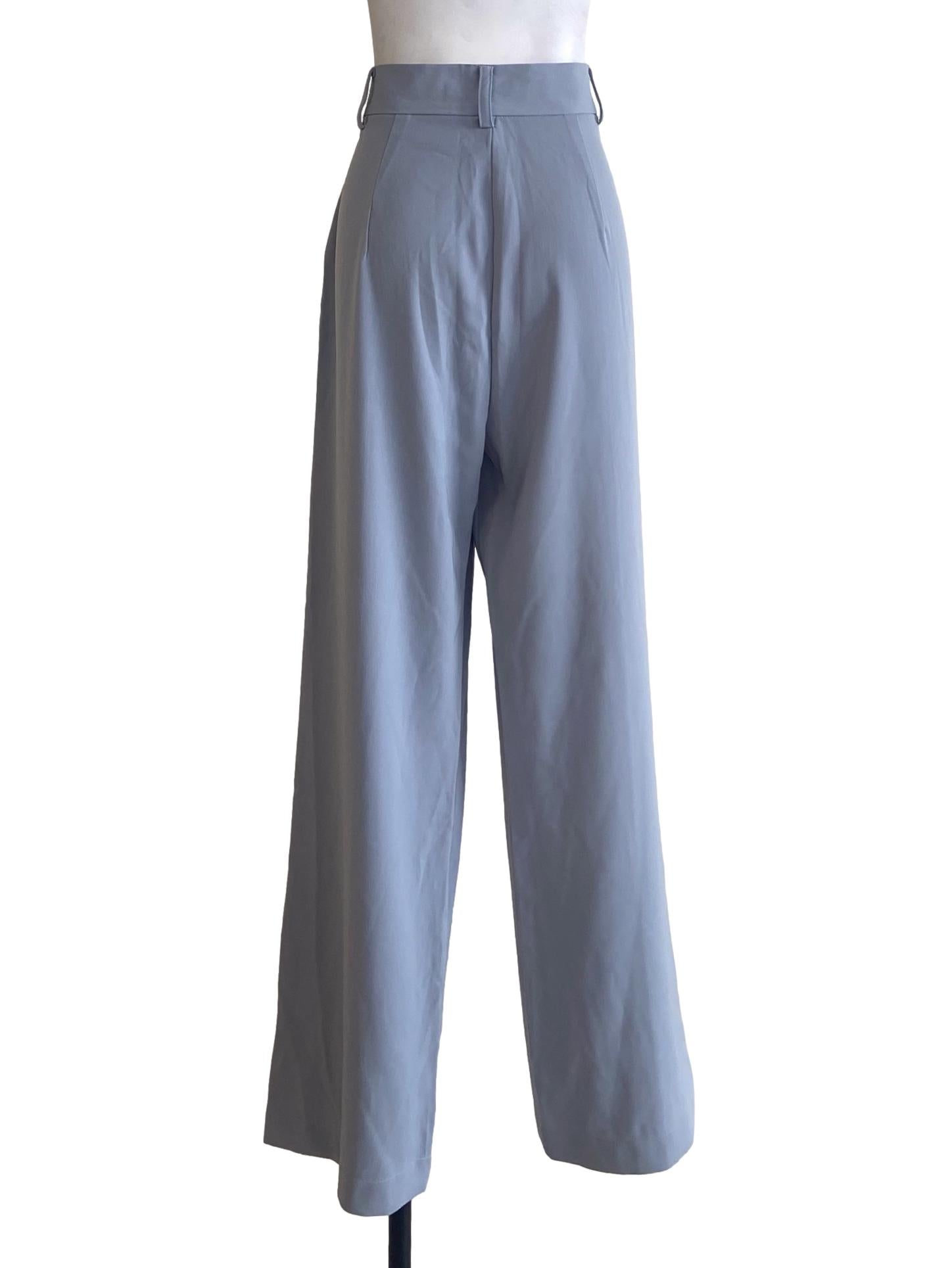 Stone Blue Straight Formal Pants TEM