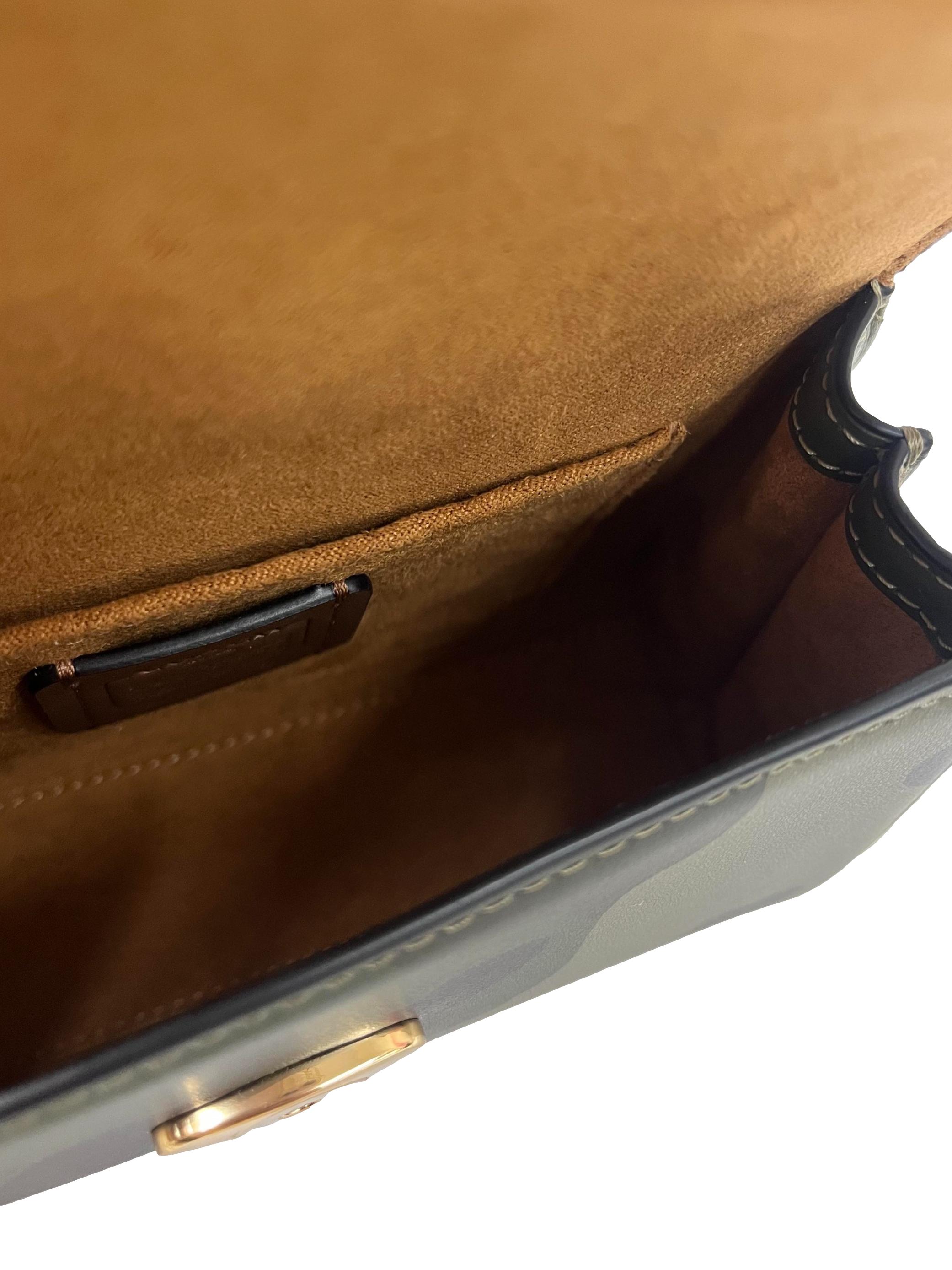 Dark Cypress Green Camouflage Print Eliza Mini Top Handle Bag