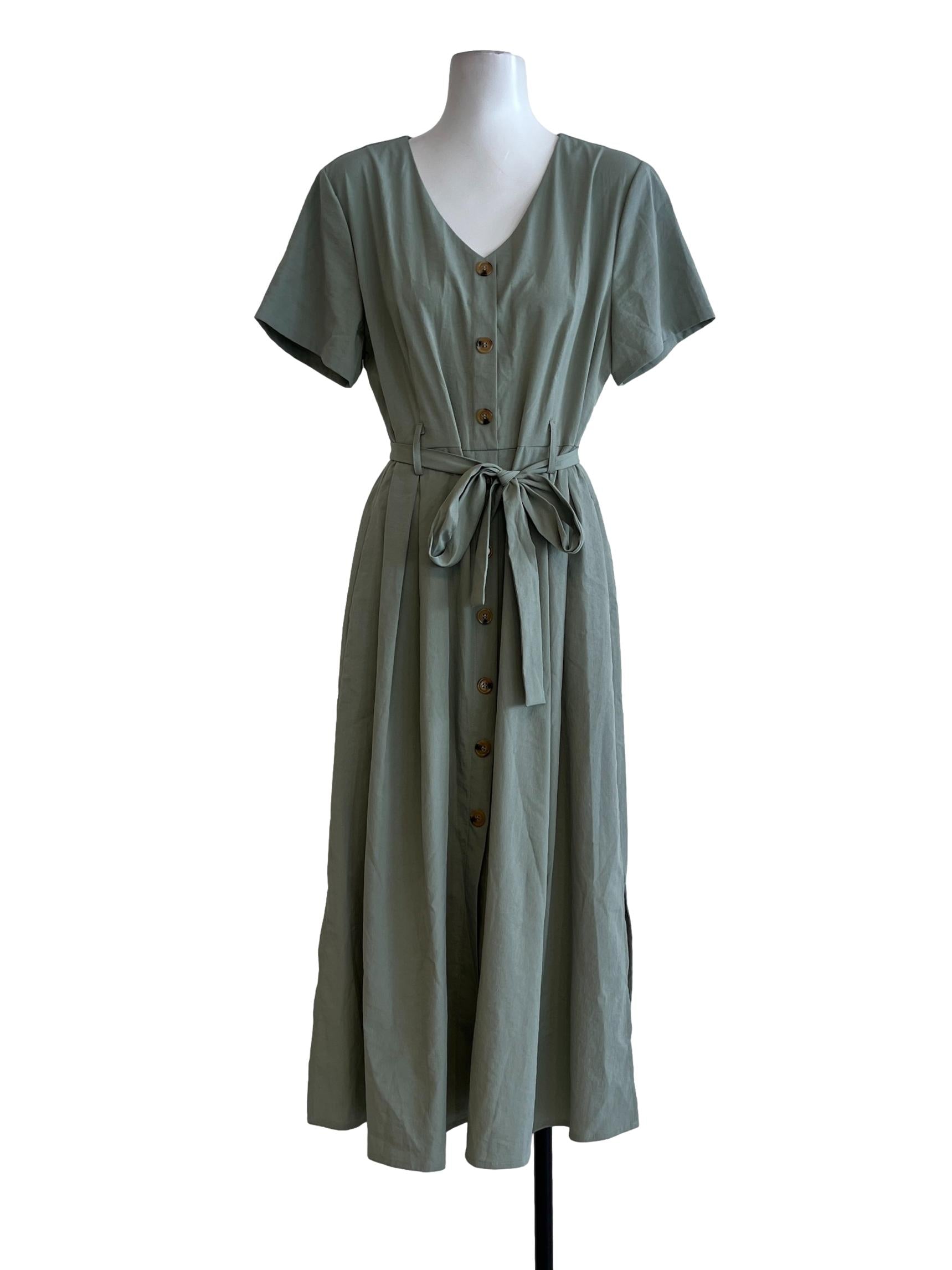 Ash Green Shirt Dress