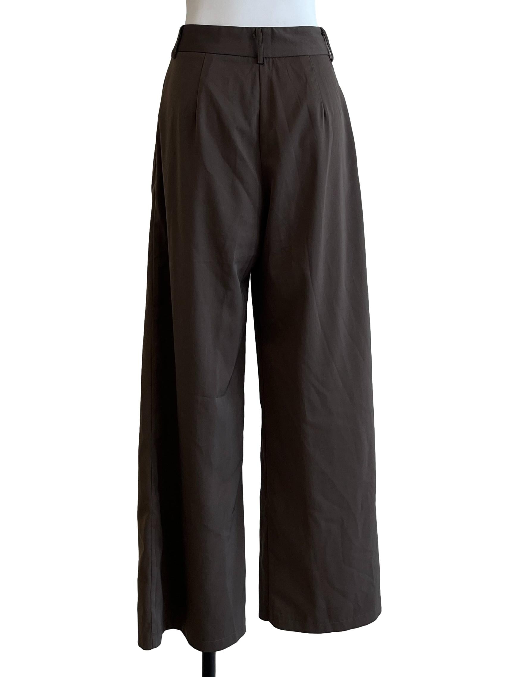 Coffee Brown Straight Leg Pants