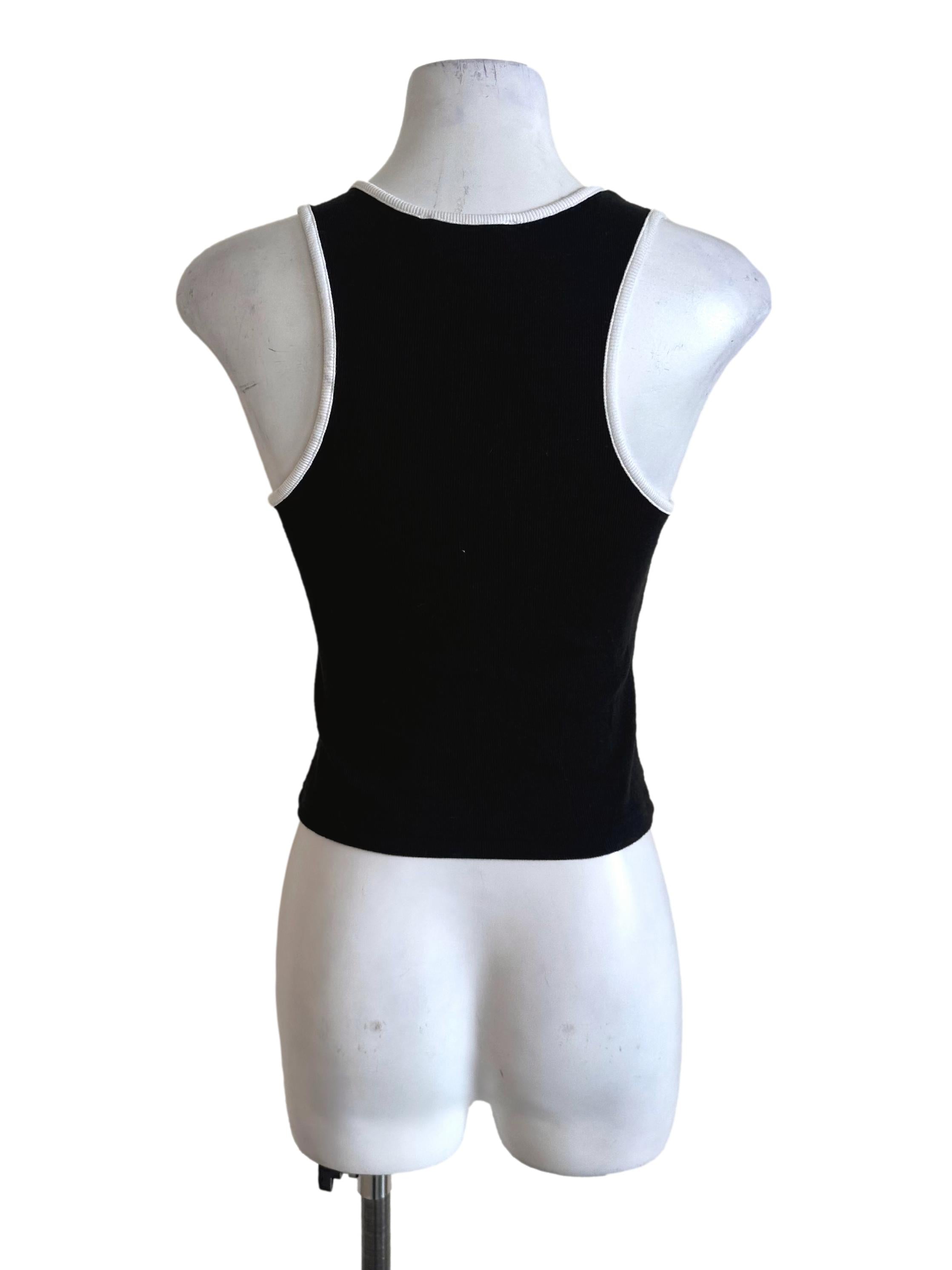 Black White Line Tank Top TTR