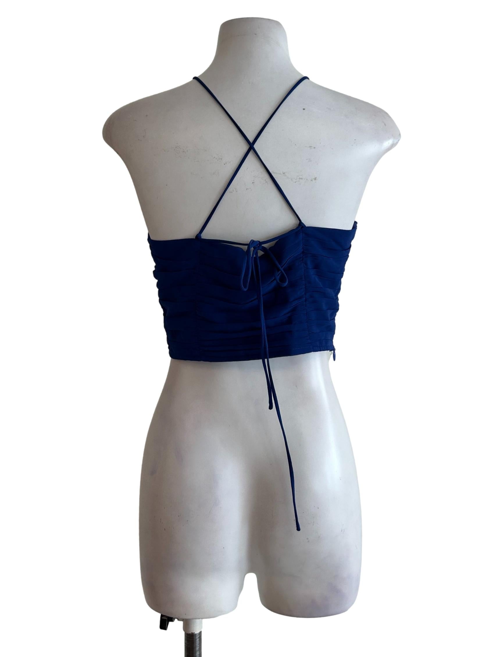 Admiral Blue Ruched Top