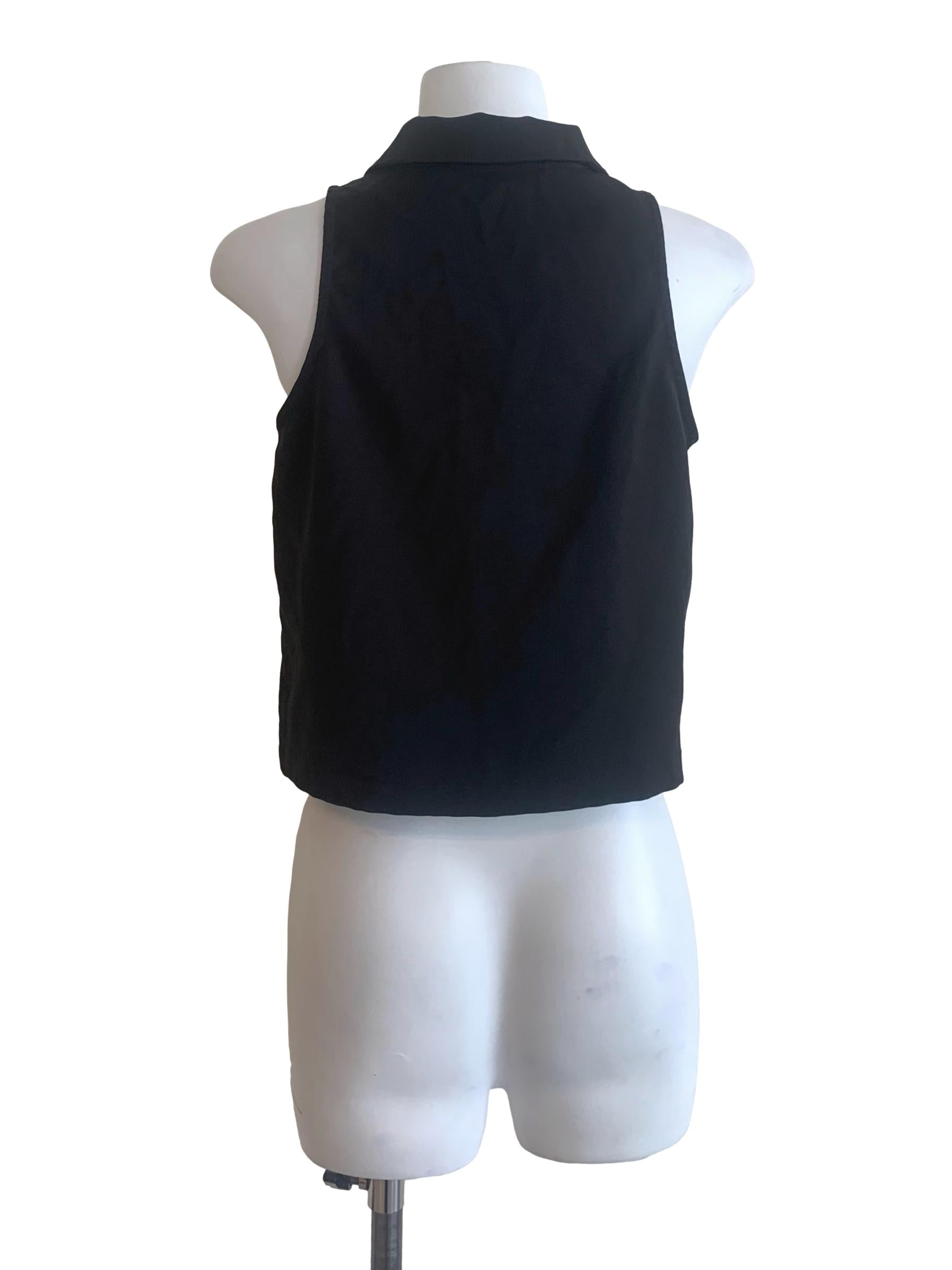 Black Collared Tank Top