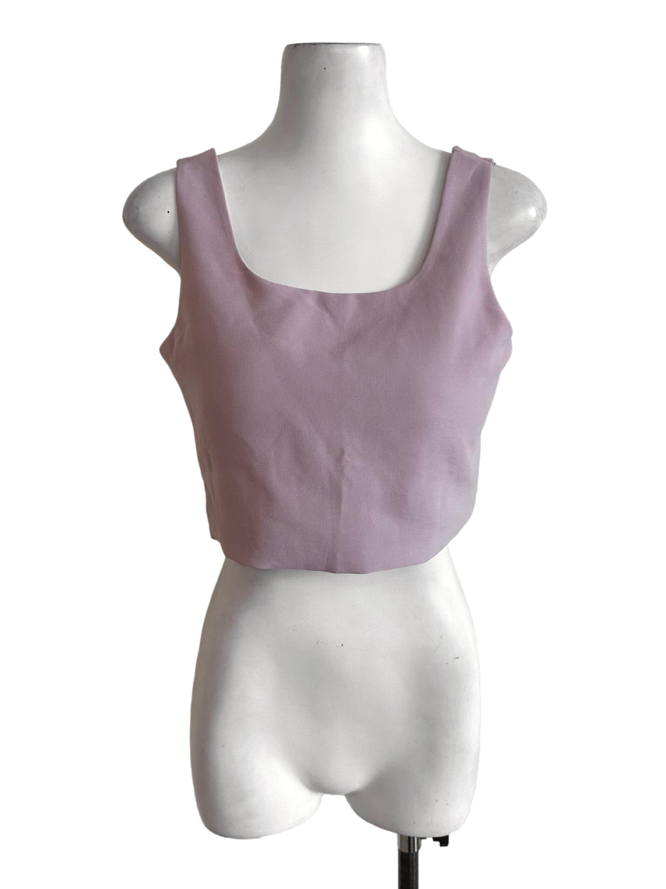 Dusty Pink Square Neck Top