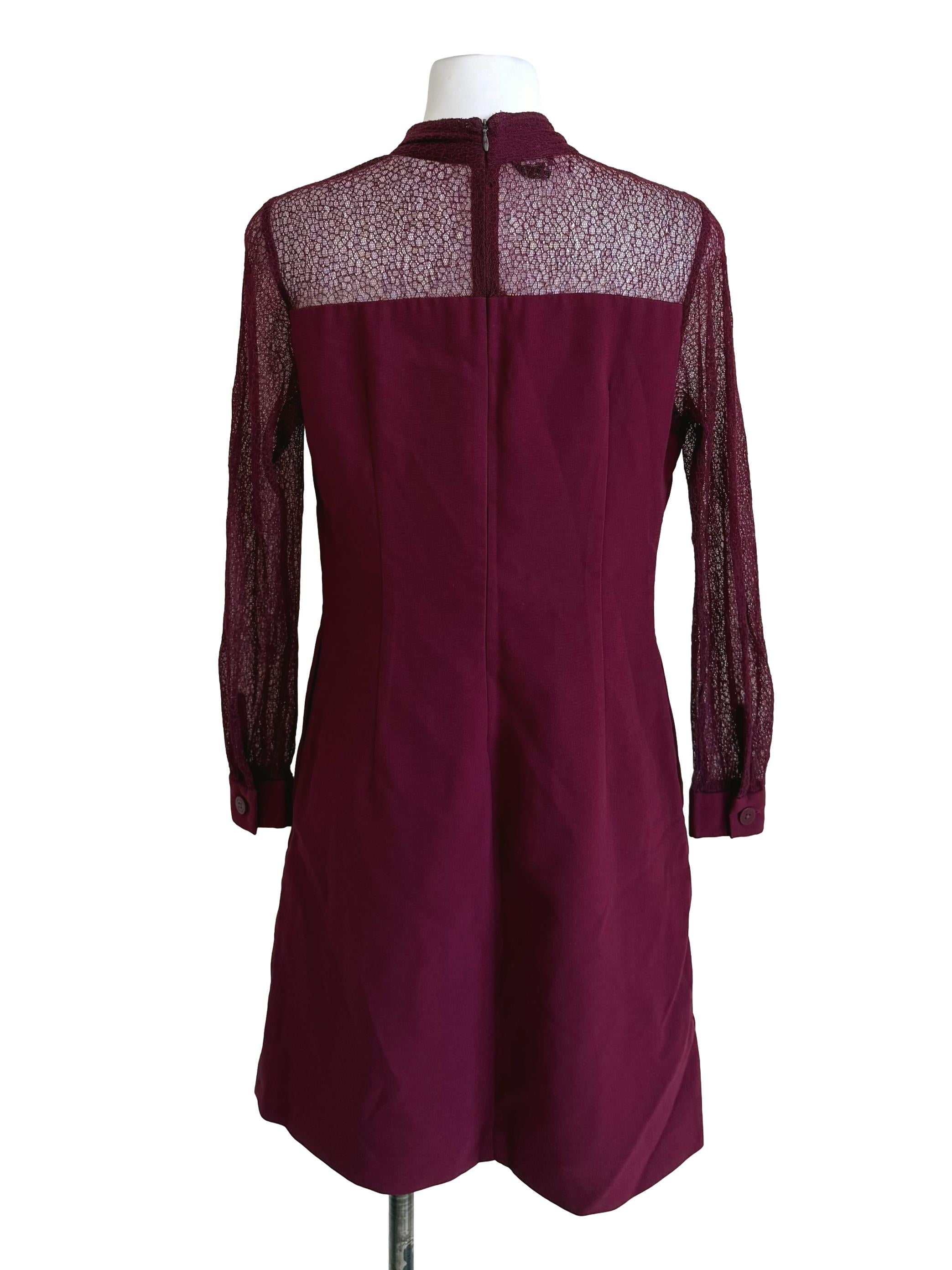 Mulberry Tie Neck Slip Dress