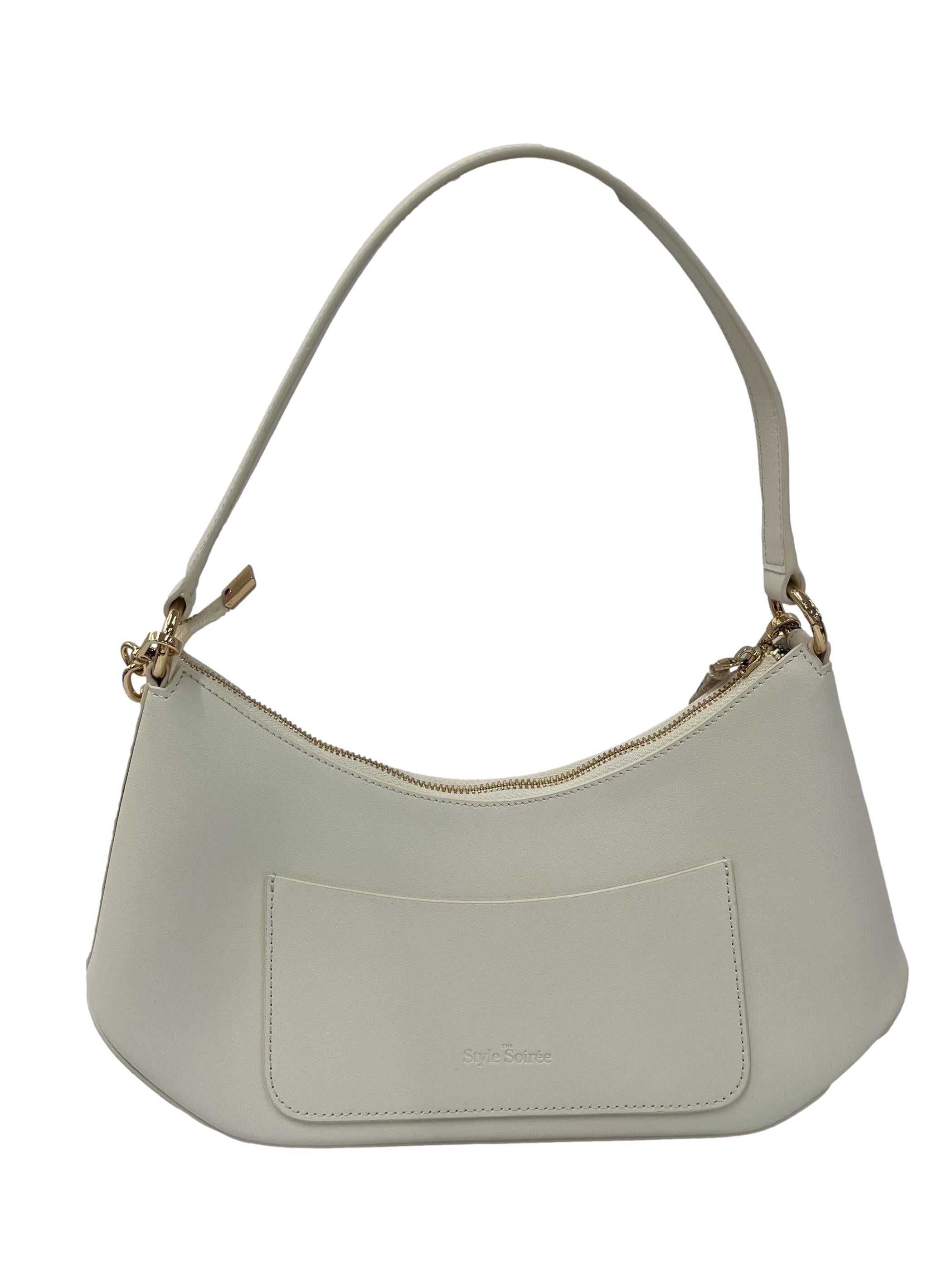 White Cheyenne Chain Rounded Shoulder Bag
