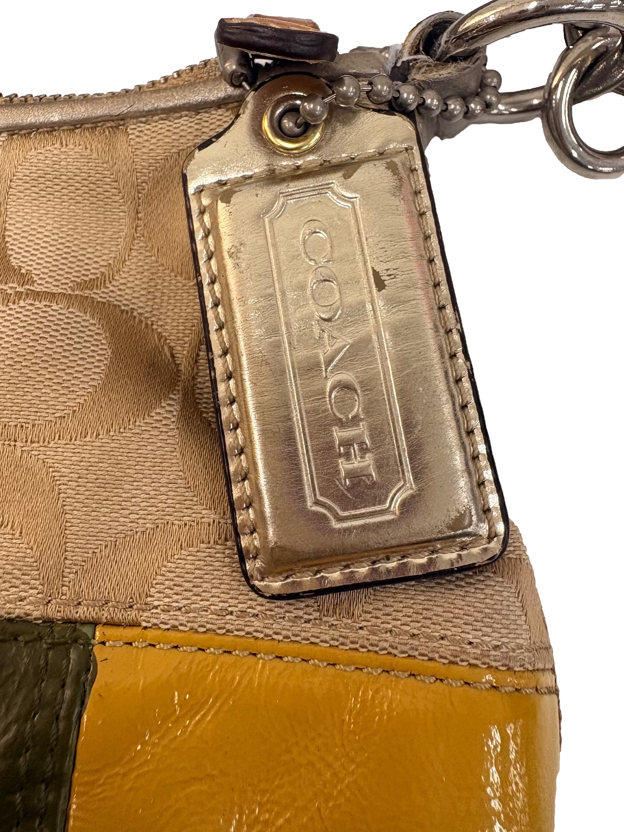 Beige Multicolour Patchwork Shoulder Bag