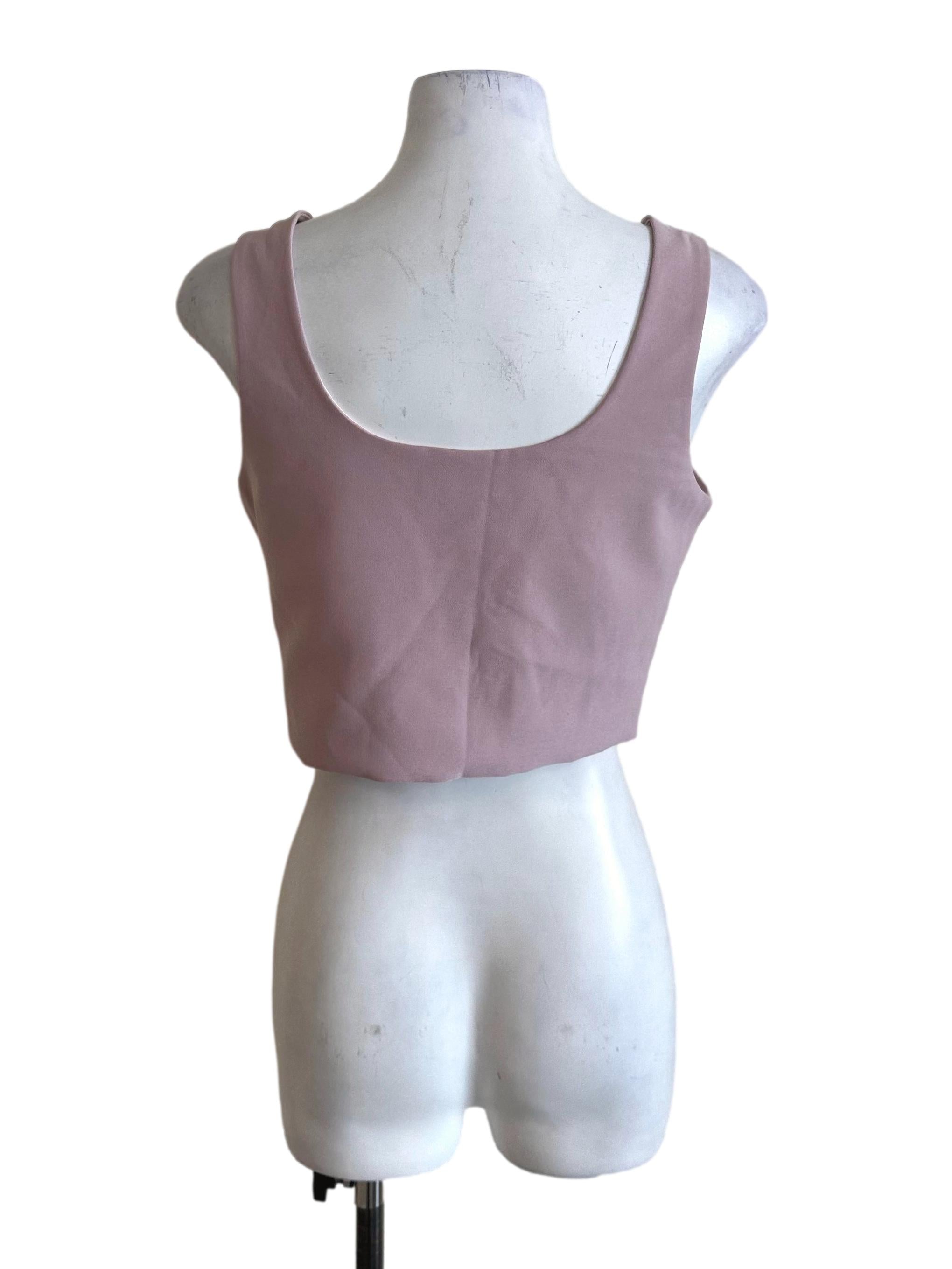 Dusty Pink Square Neck Top