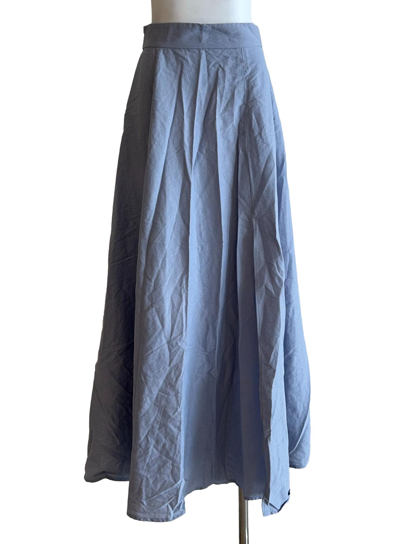 Baby Blue Slit Skirt
