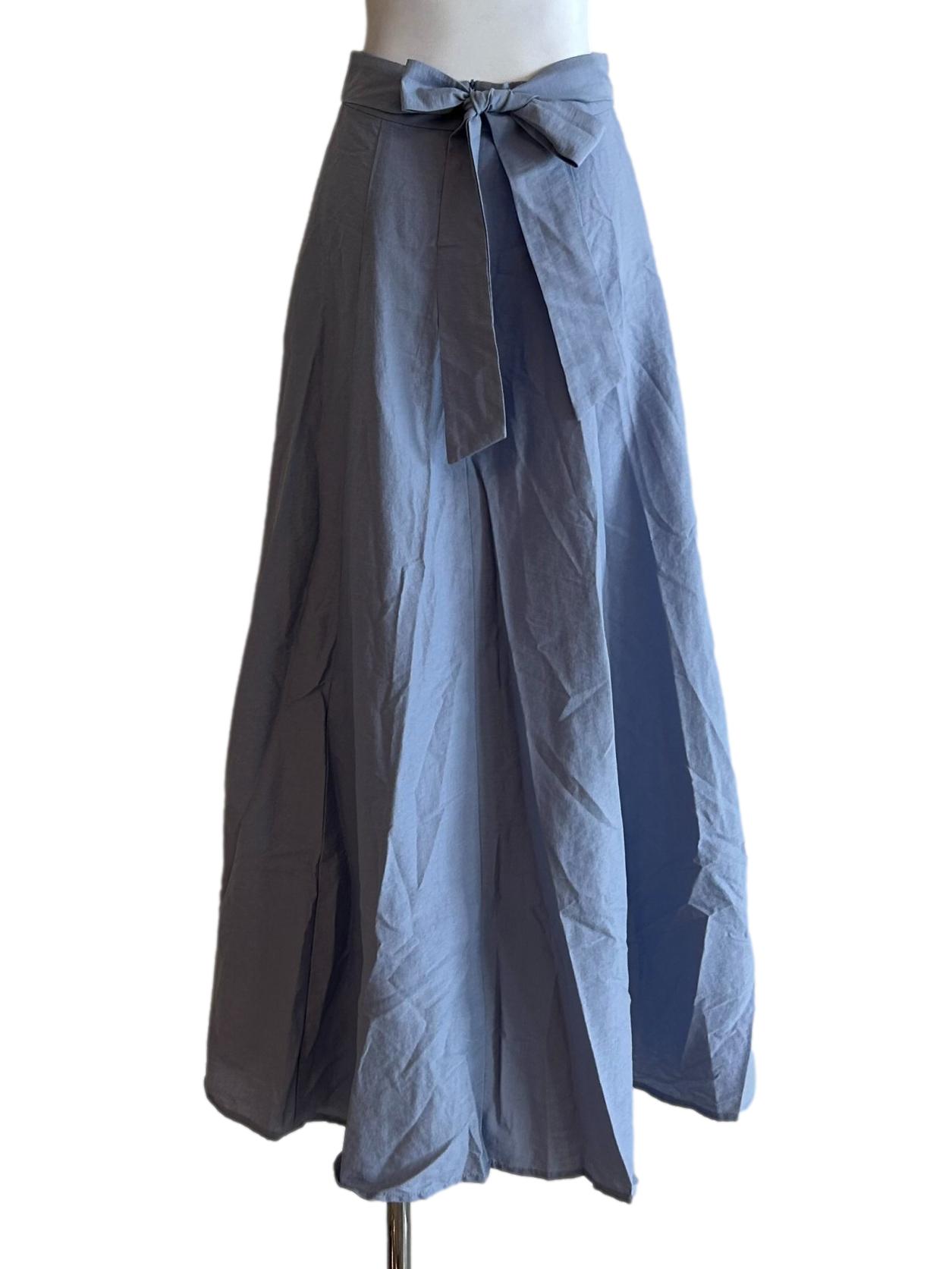 Baby Blue Slit Skirt